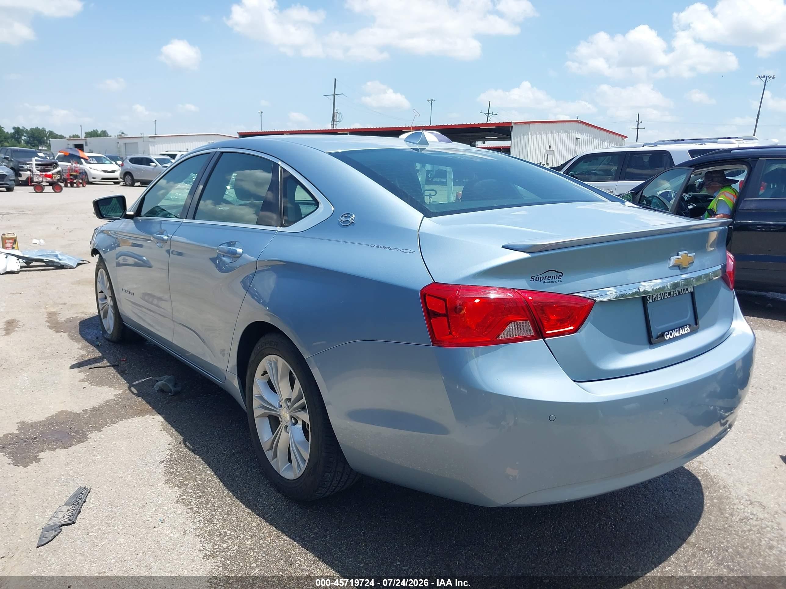 2014 Chevrolet Impala 1lt Light Blue vin: 1G1115SLXEU147828