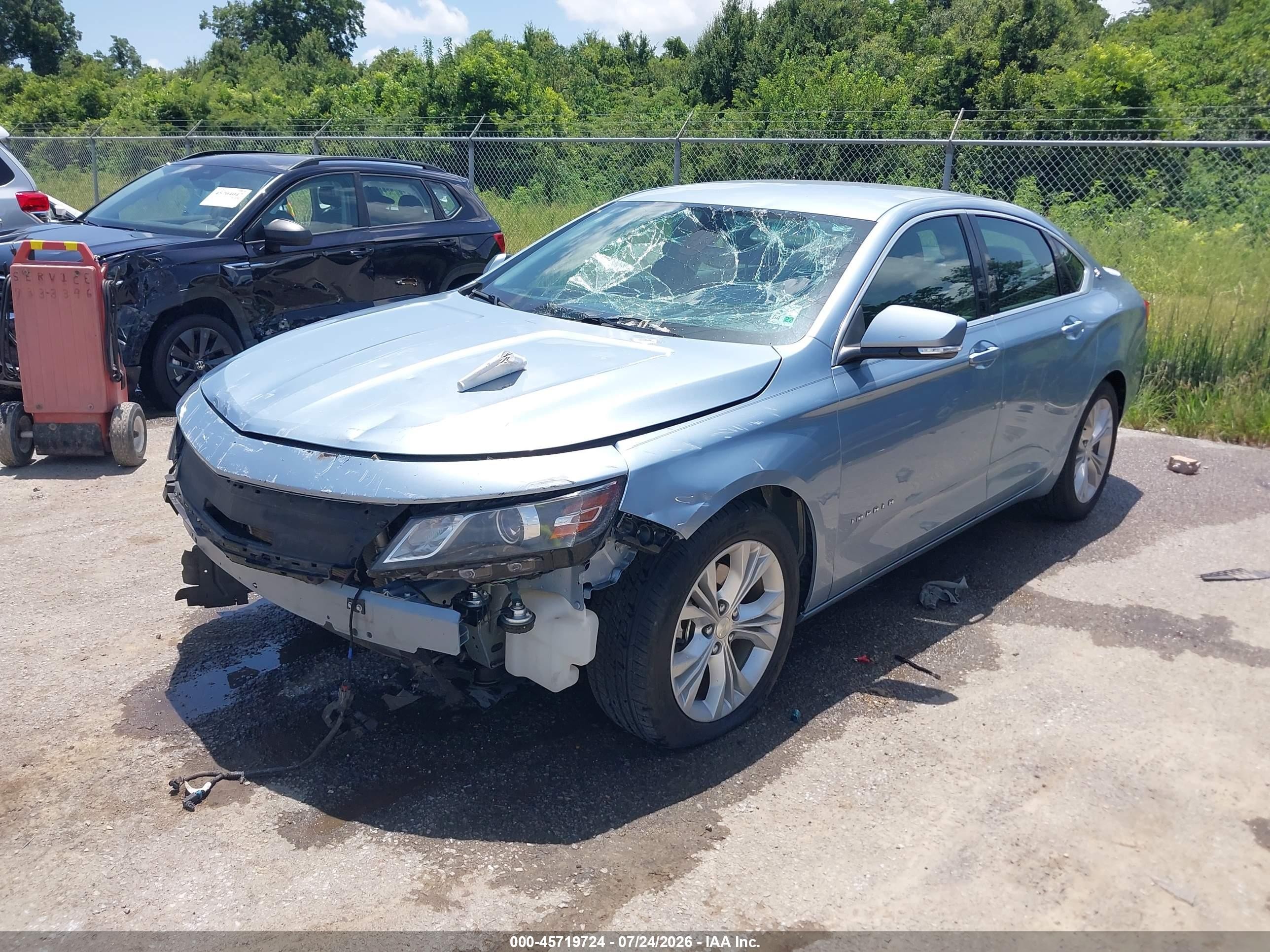 2014 Chevrolet Impala 1lt Light Blue vin: 1G1115SLXEU147828