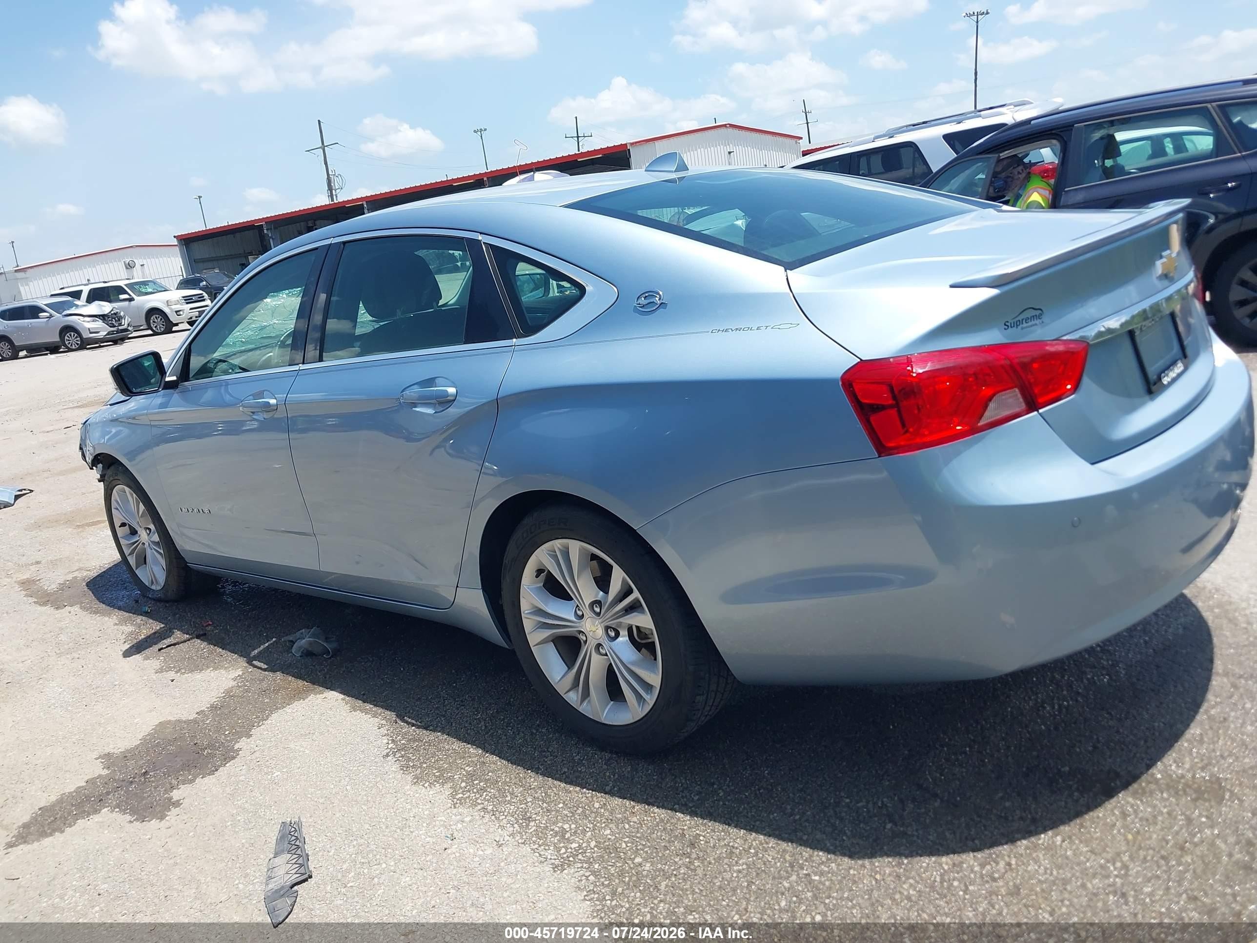 2014 Chevrolet Impala 1lt Light Blue vin: 1G1115SLXEU147828