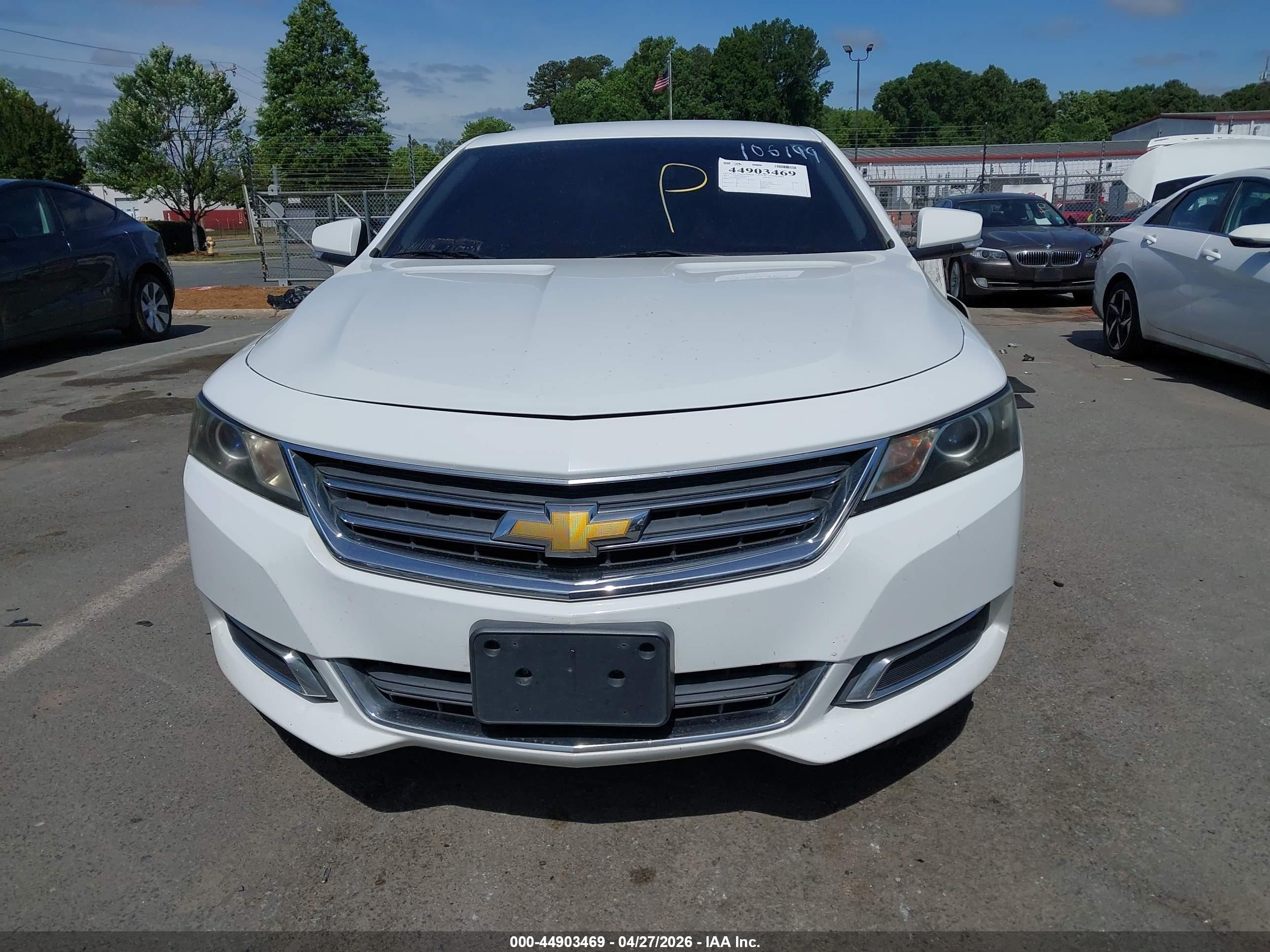 2015 Chevrolet Impala 2lt White vin: 1G1125S30FU106199