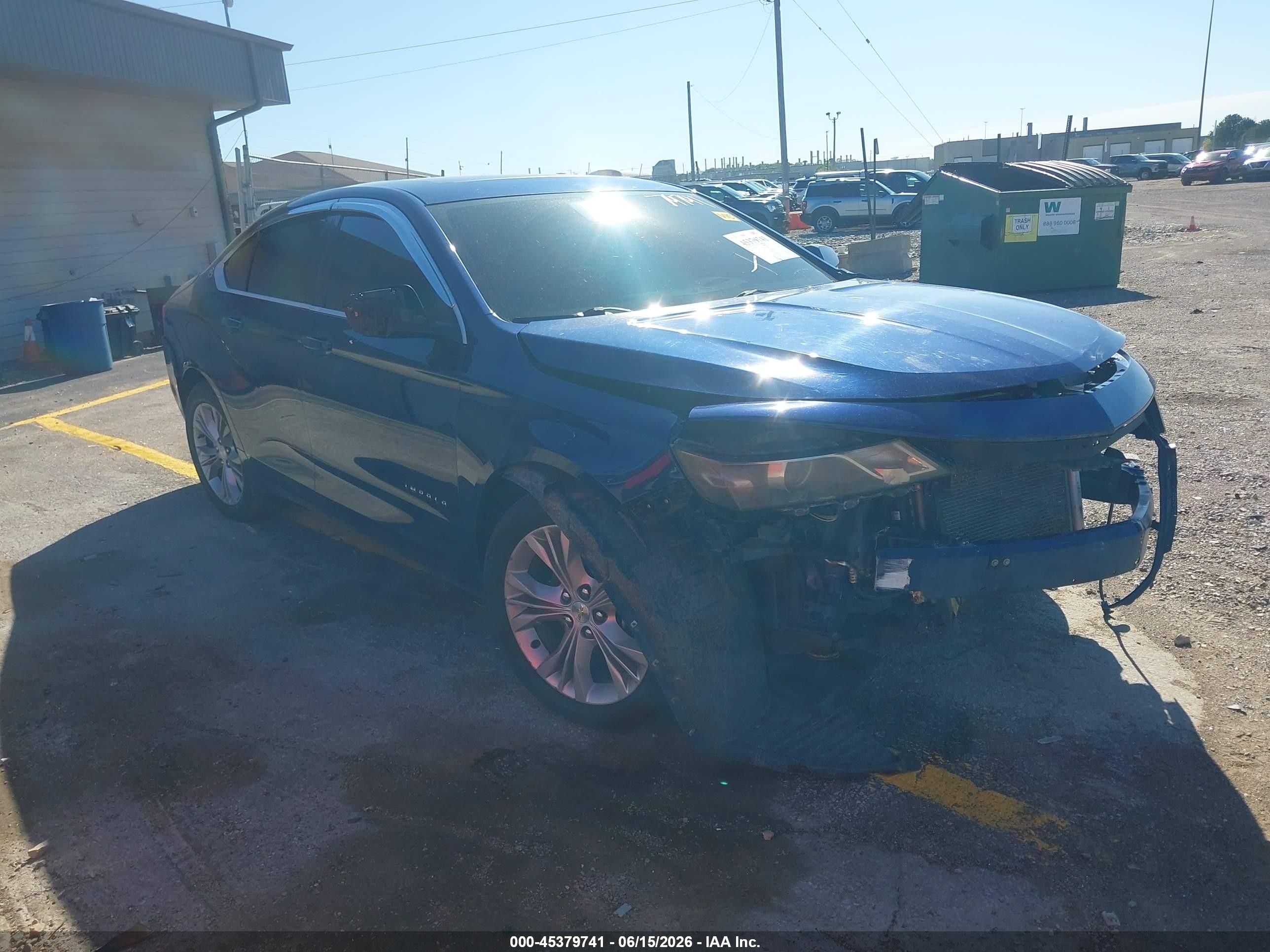 2014 Chevrolet Impala 2lt Синий vin: 1G1125S31EU102256