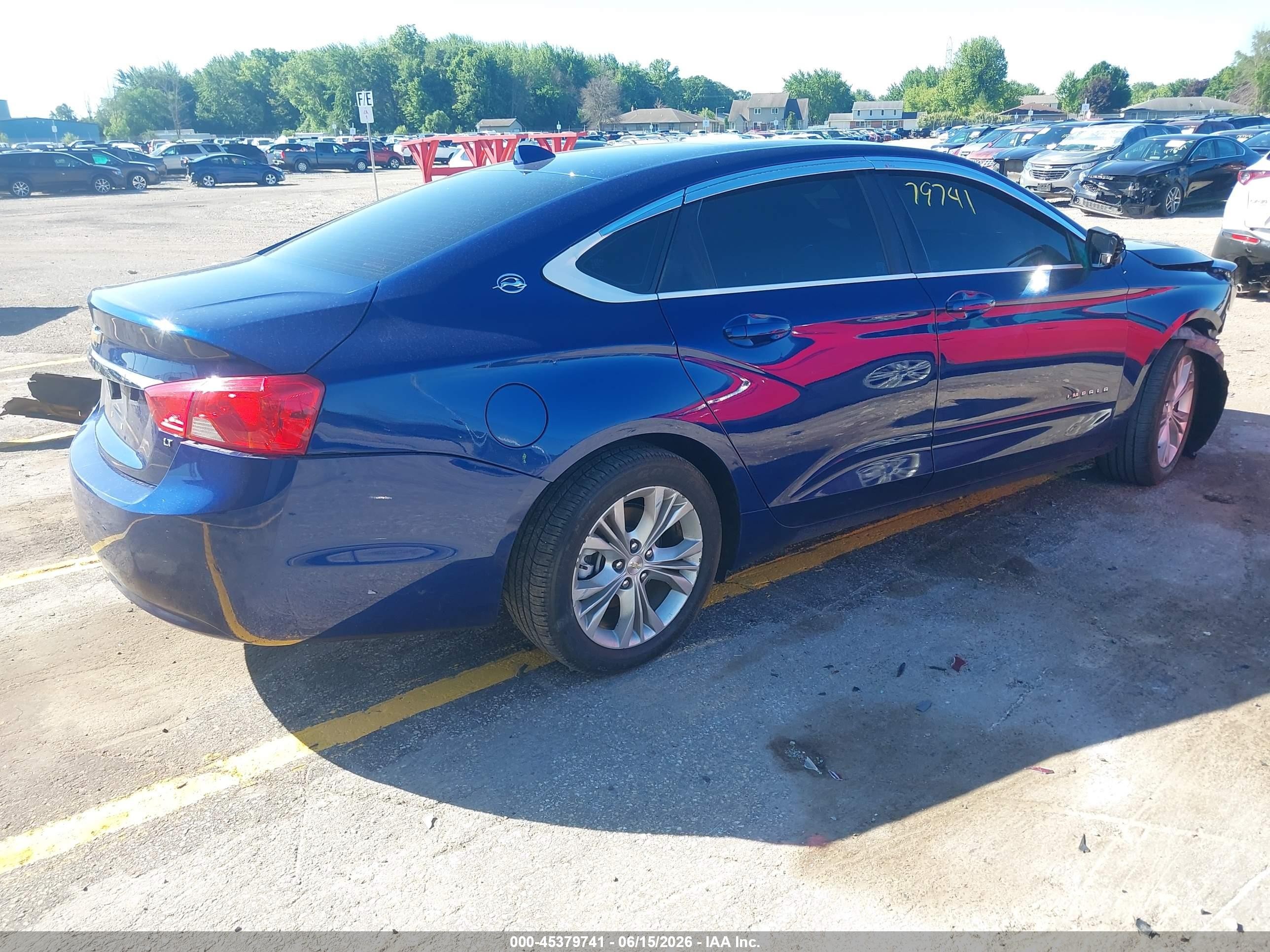 2014 Chevrolet Impala 2lt Синий vin: 1G1125S31EU102256