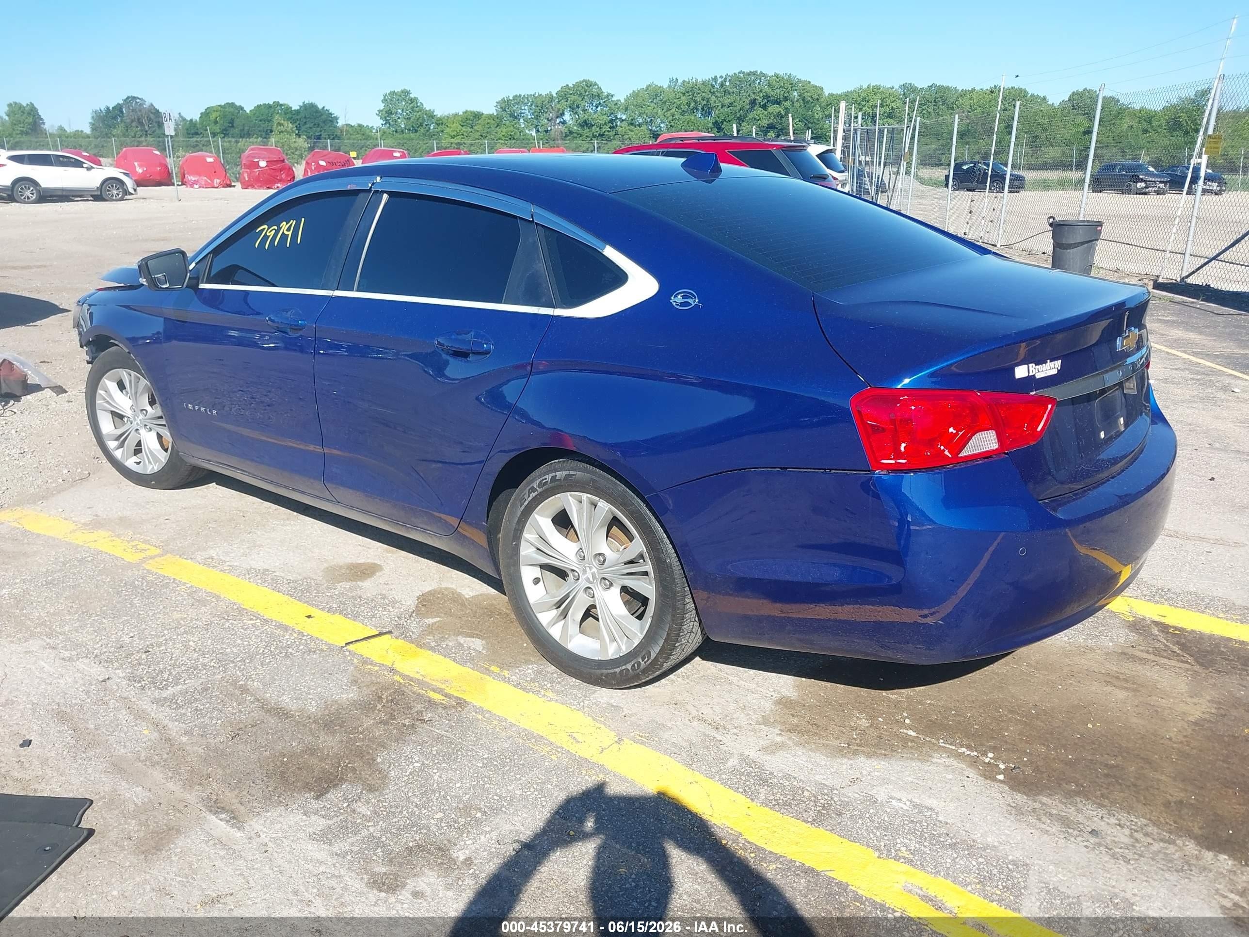 2014 Chevrolet Impala 2lt Синий vin: 1G1125S31EU102256