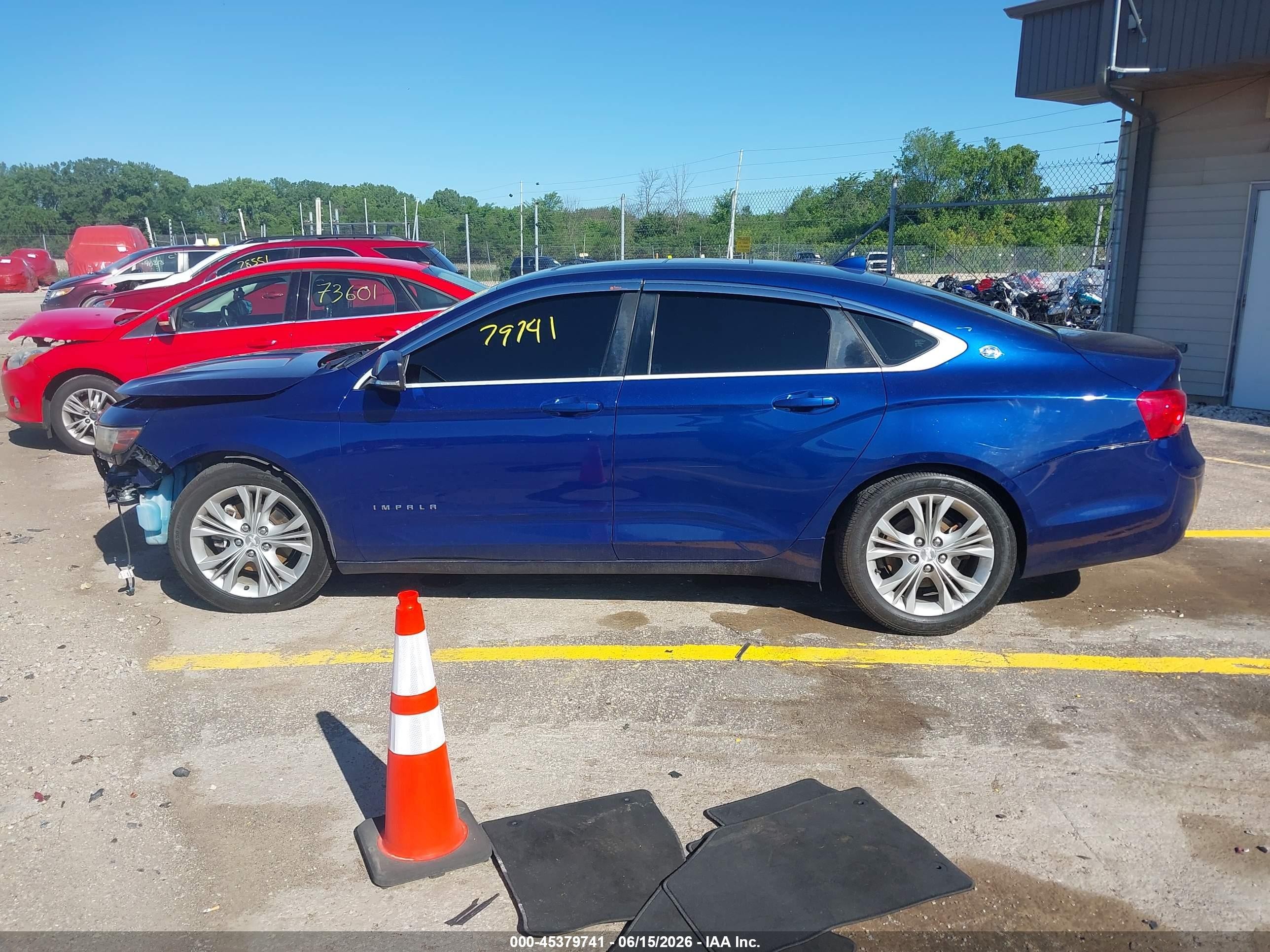 2014 Chevrolet Impala 2lt Синий vin: 1G1125S31EU102256