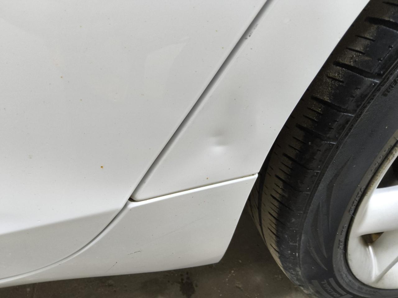 2014 Chevrolet Impala Lt White vin: 1G1125S31EU123009 Damage: Left Qtr Panel, Dent(S) W/ Paint Dmg, 3 To 4 Inches