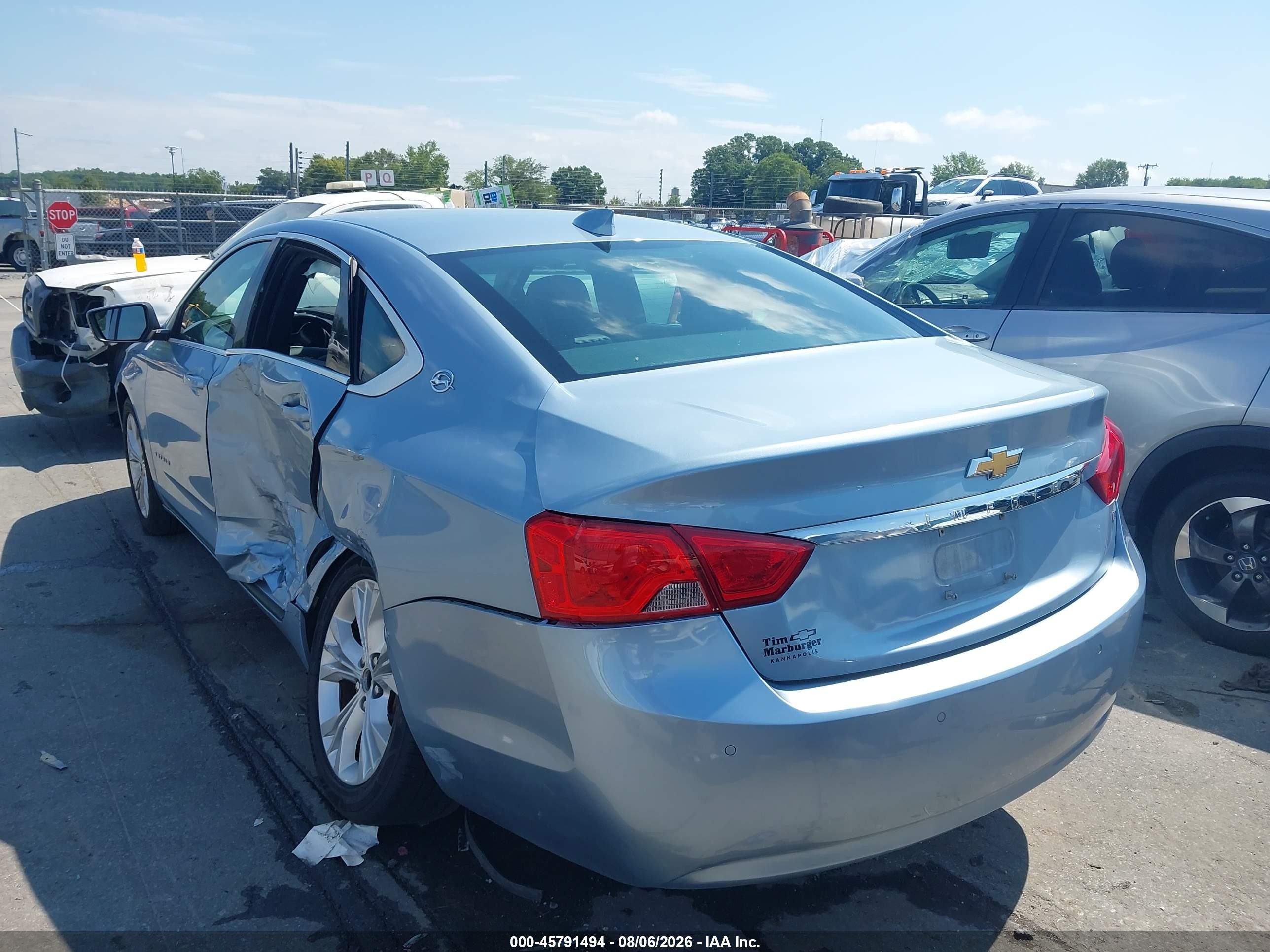 2015 Chevrolet Impala 2lt Light Blue vin: 1G1125S33FU116063