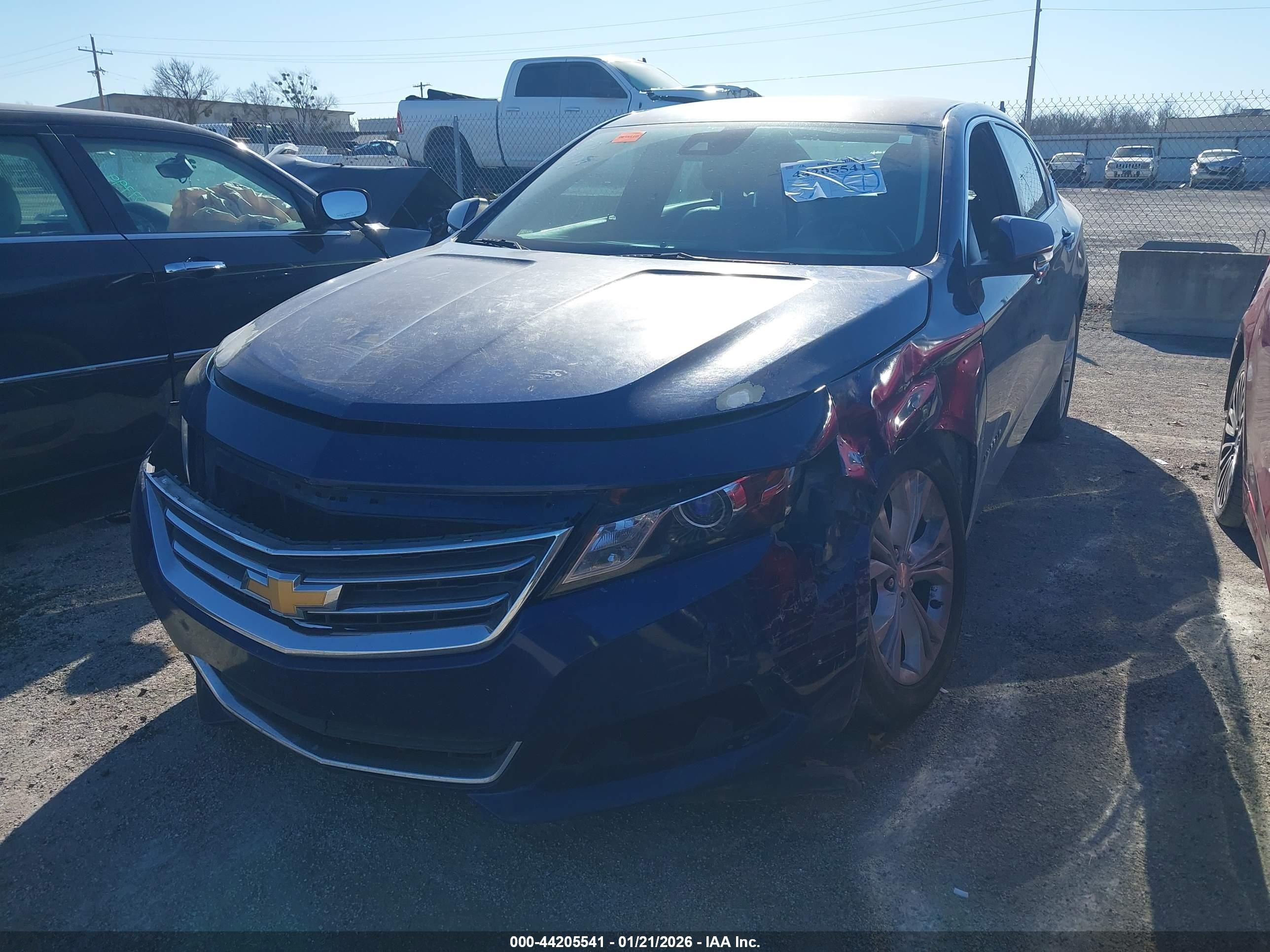 2014 Chevrolet Impala 2lt Blue vin: 1G1125S34EU146512