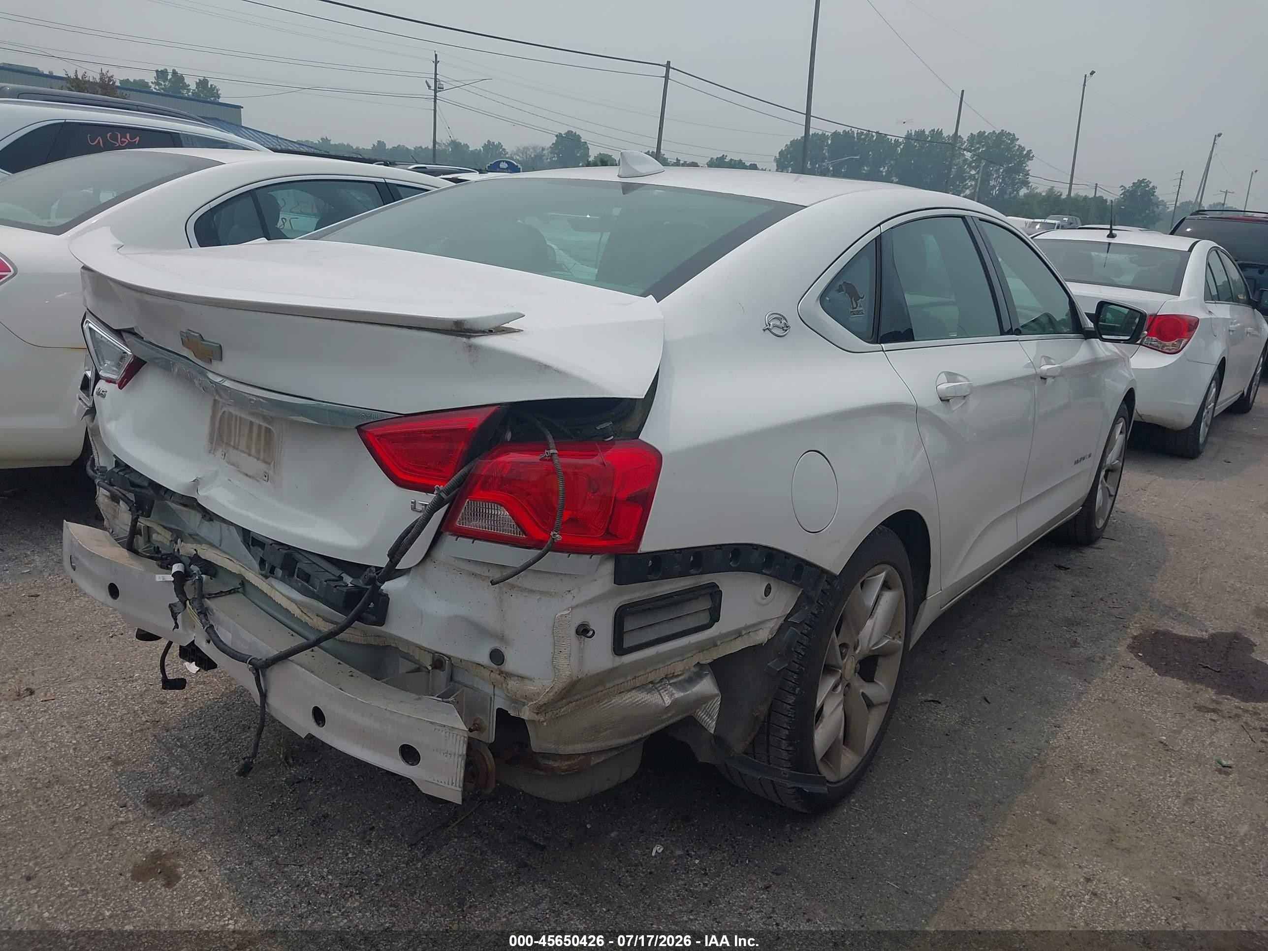 2015 Chevrolet Impala 2lt White vin: 1G1125S34FU147936