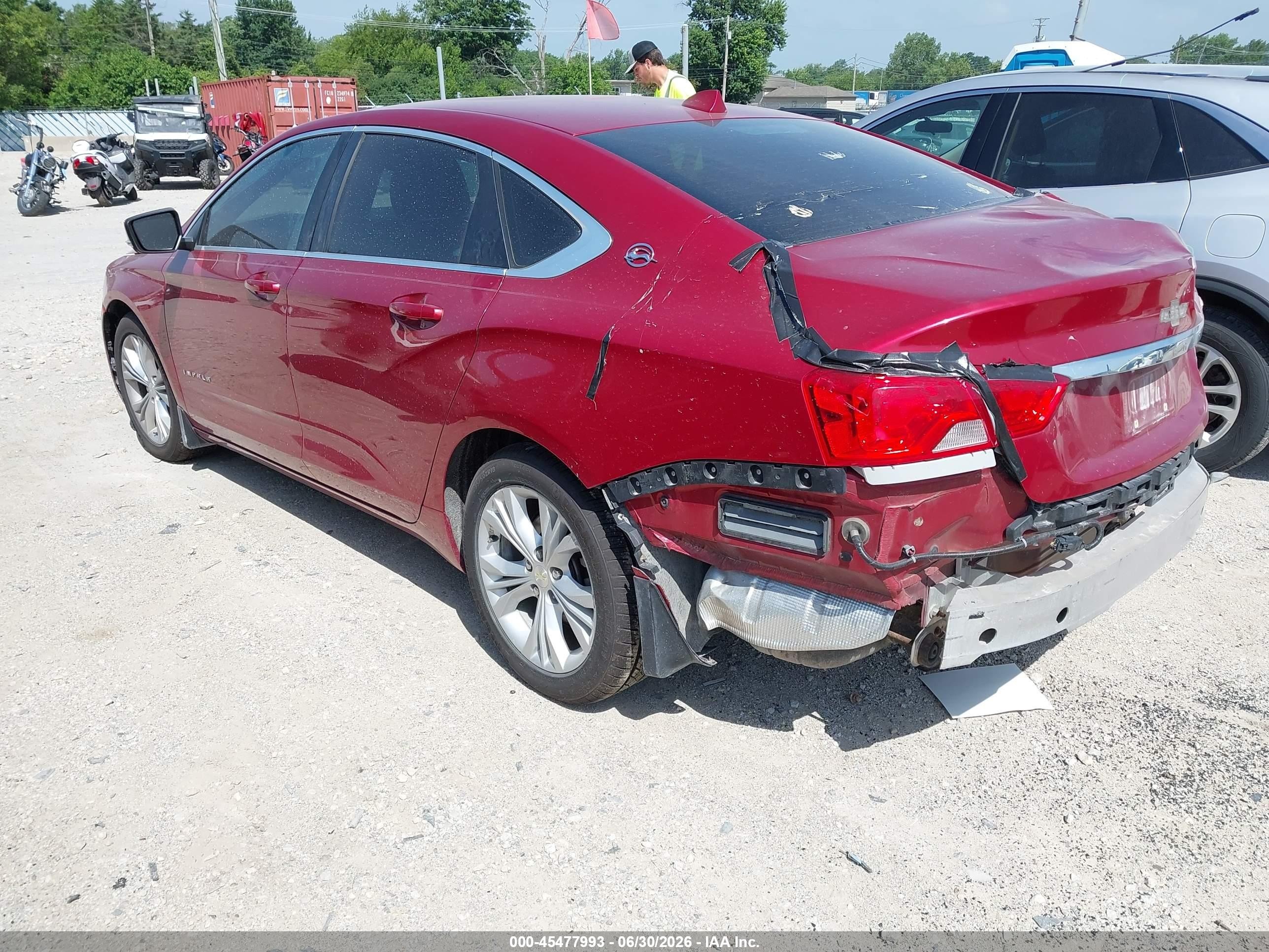 2014 Chevrolet Impala 2lt Red vin: 1G1125S35EU128181