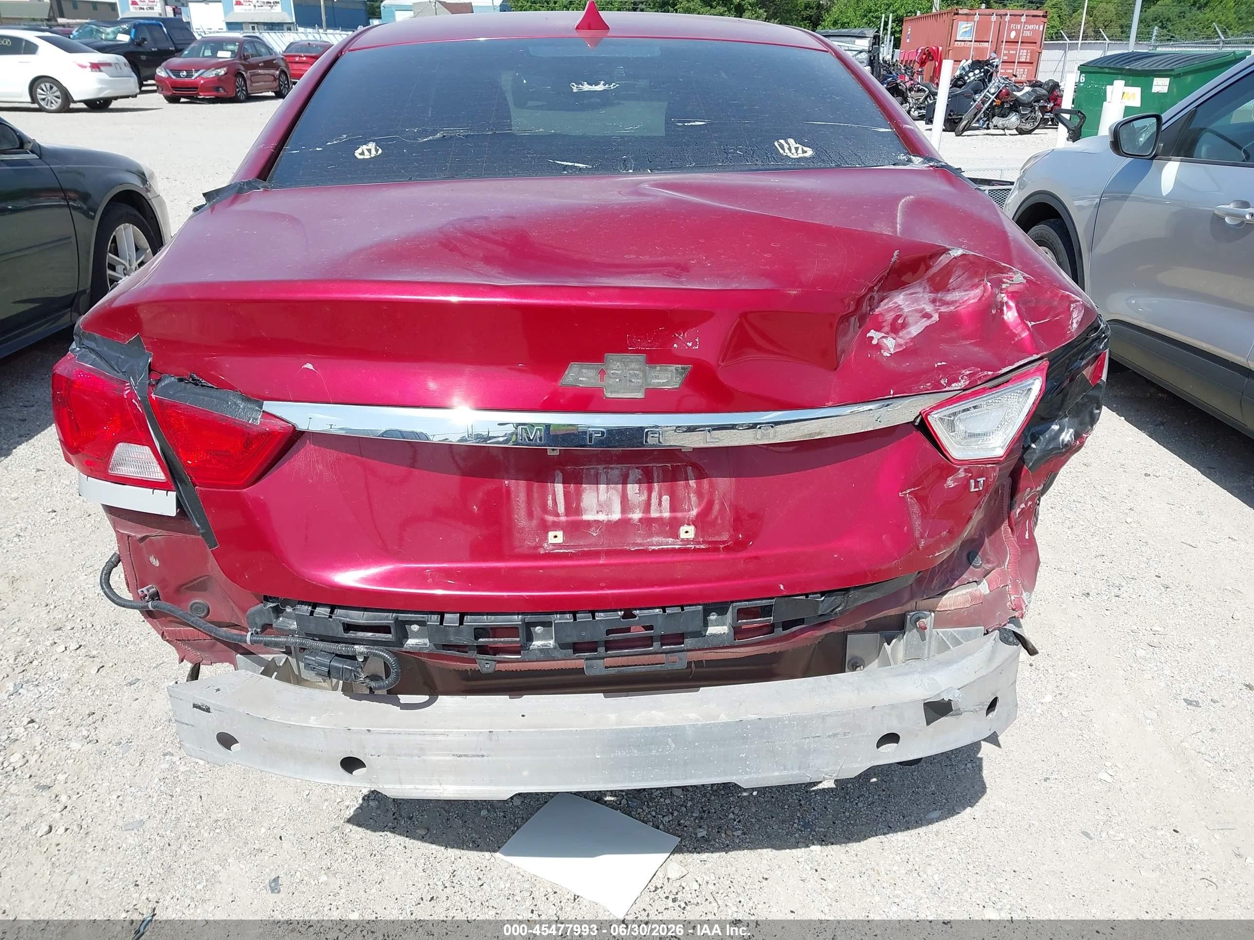 2014 Chevrolet Impala 2lt Red vin: 1G1125S35EU128181