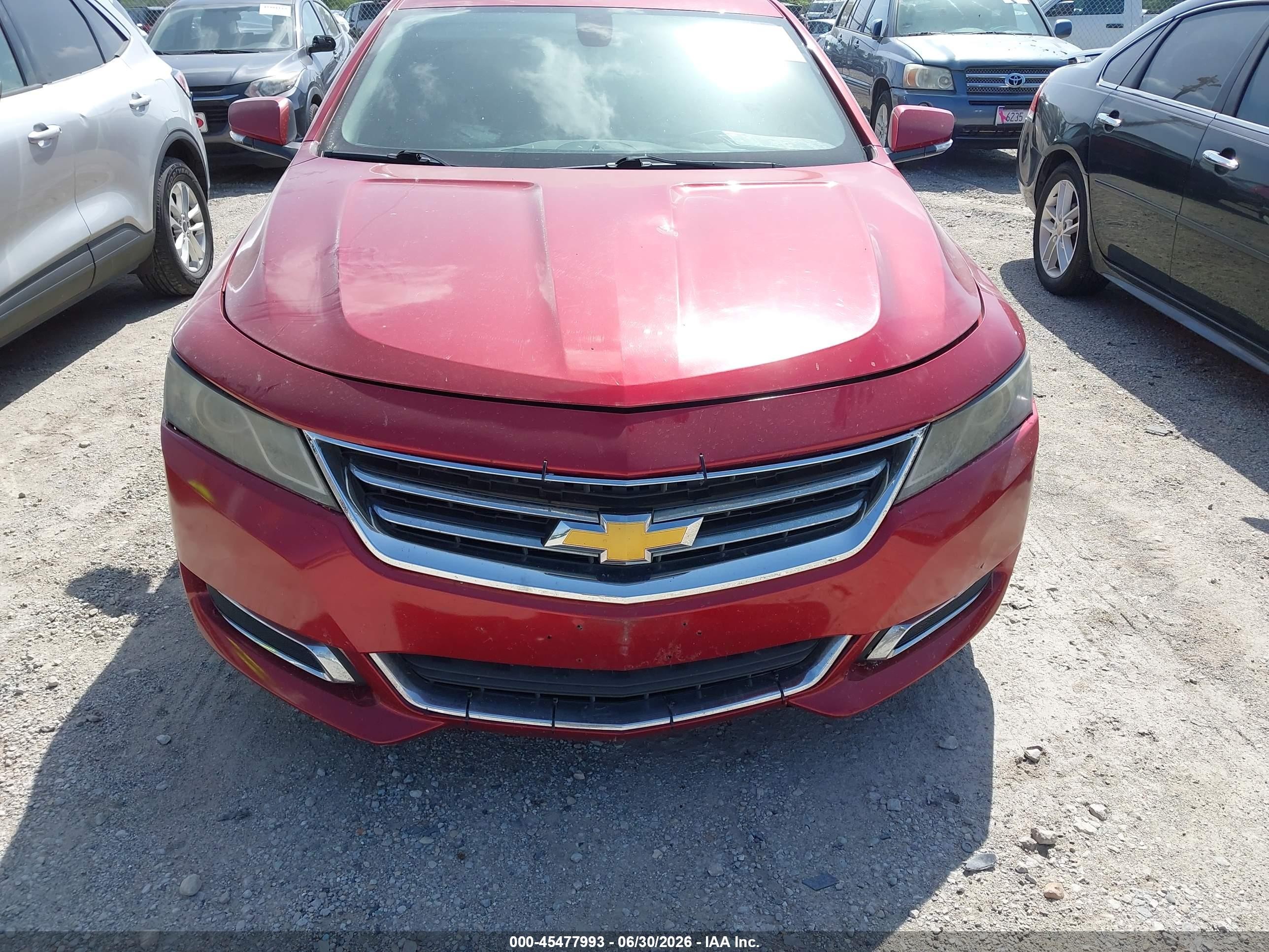 2014 Chevrolet Impala 2lt Red vin: 1G1125S35EU128181