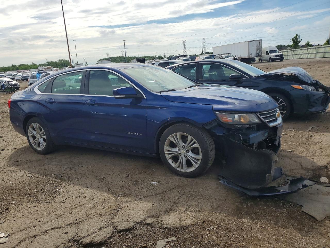 2014 Chevrolet Impala Lt Blue vin: 1G1125S35EU129394