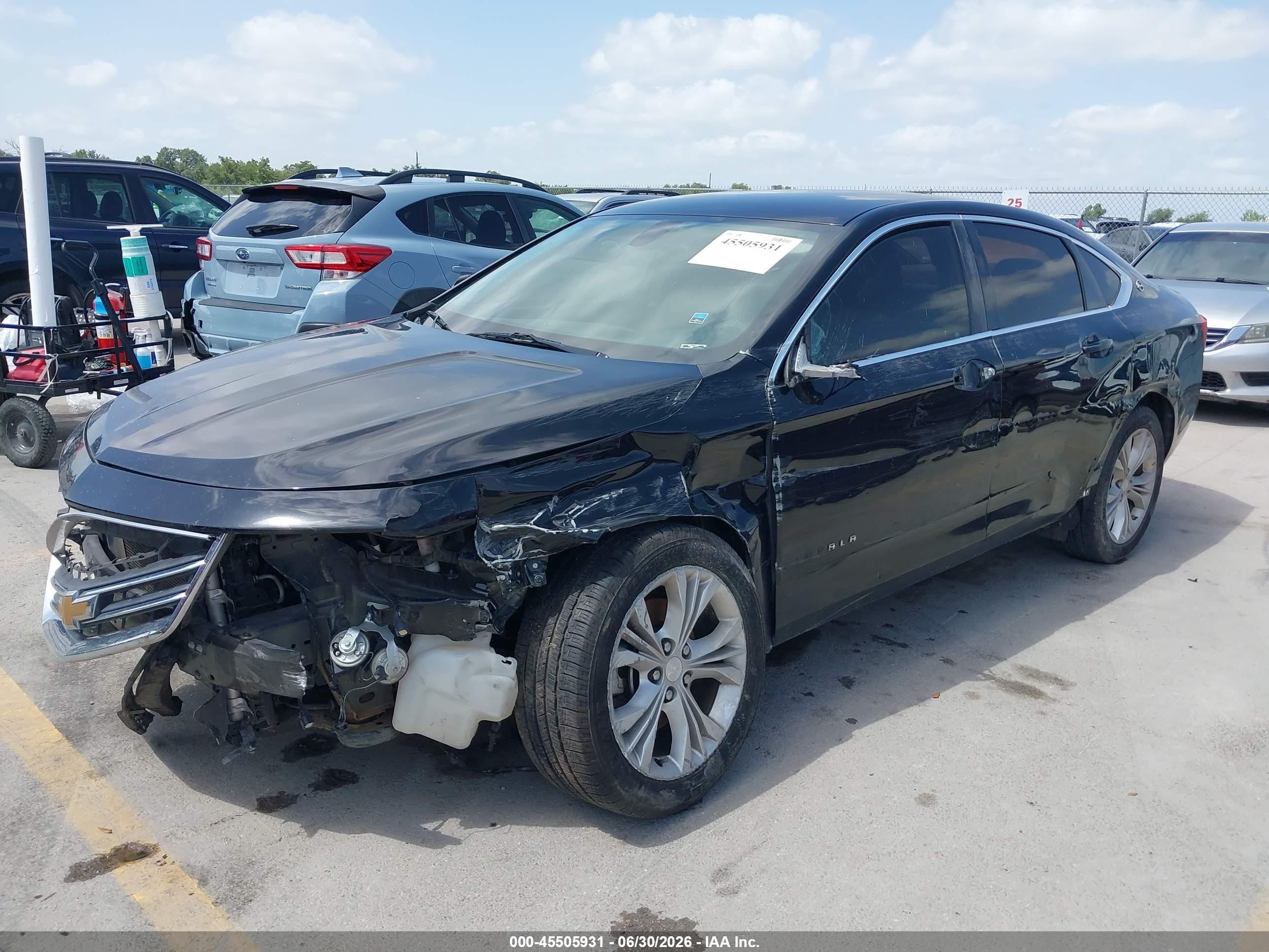 2015 Chevrolet Impala 2lt Black vin: 1G1125S35FU149419