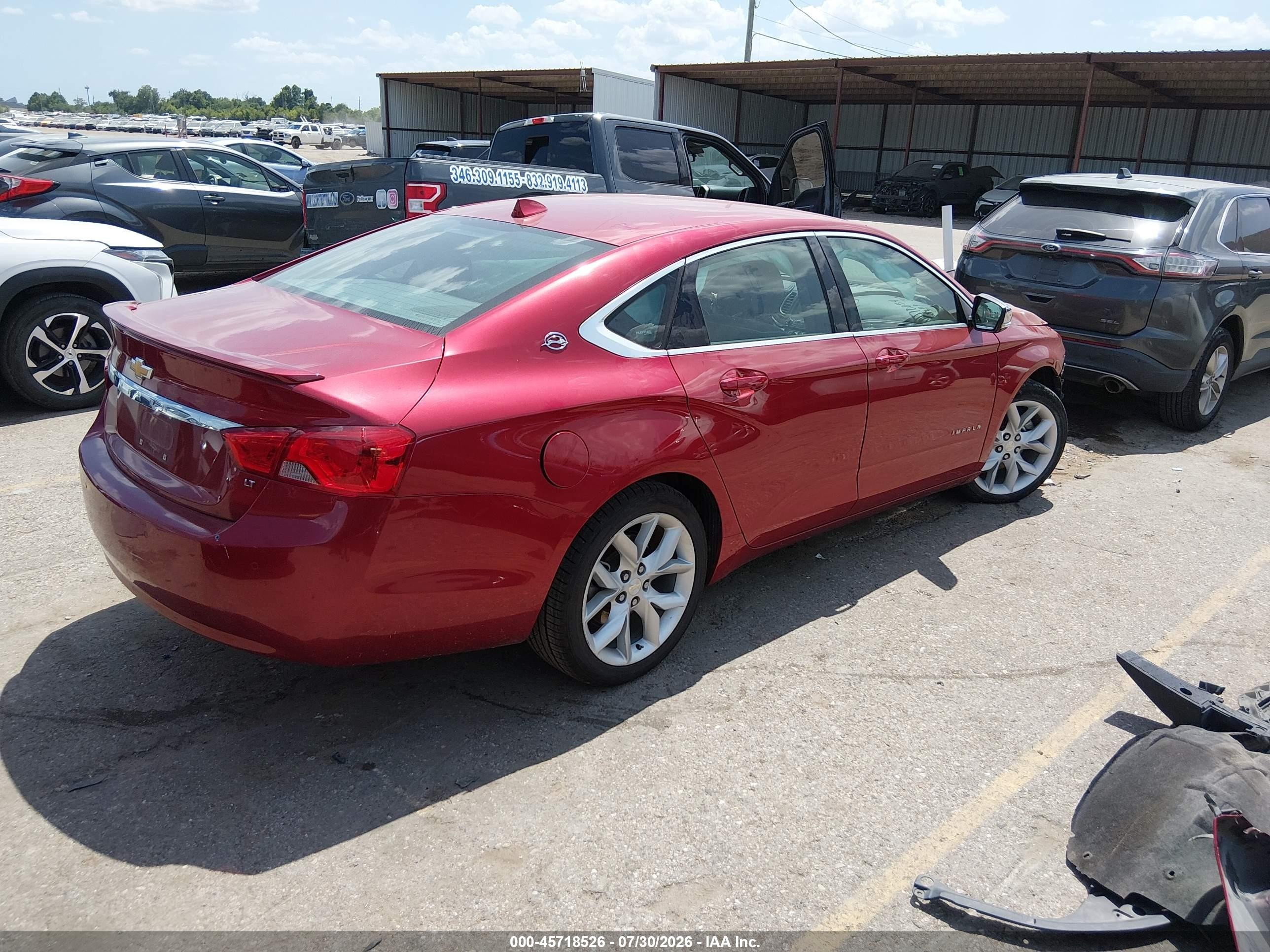 2014 Chevrolet Impala 2lt Red vin: 1G1125S36EU119389