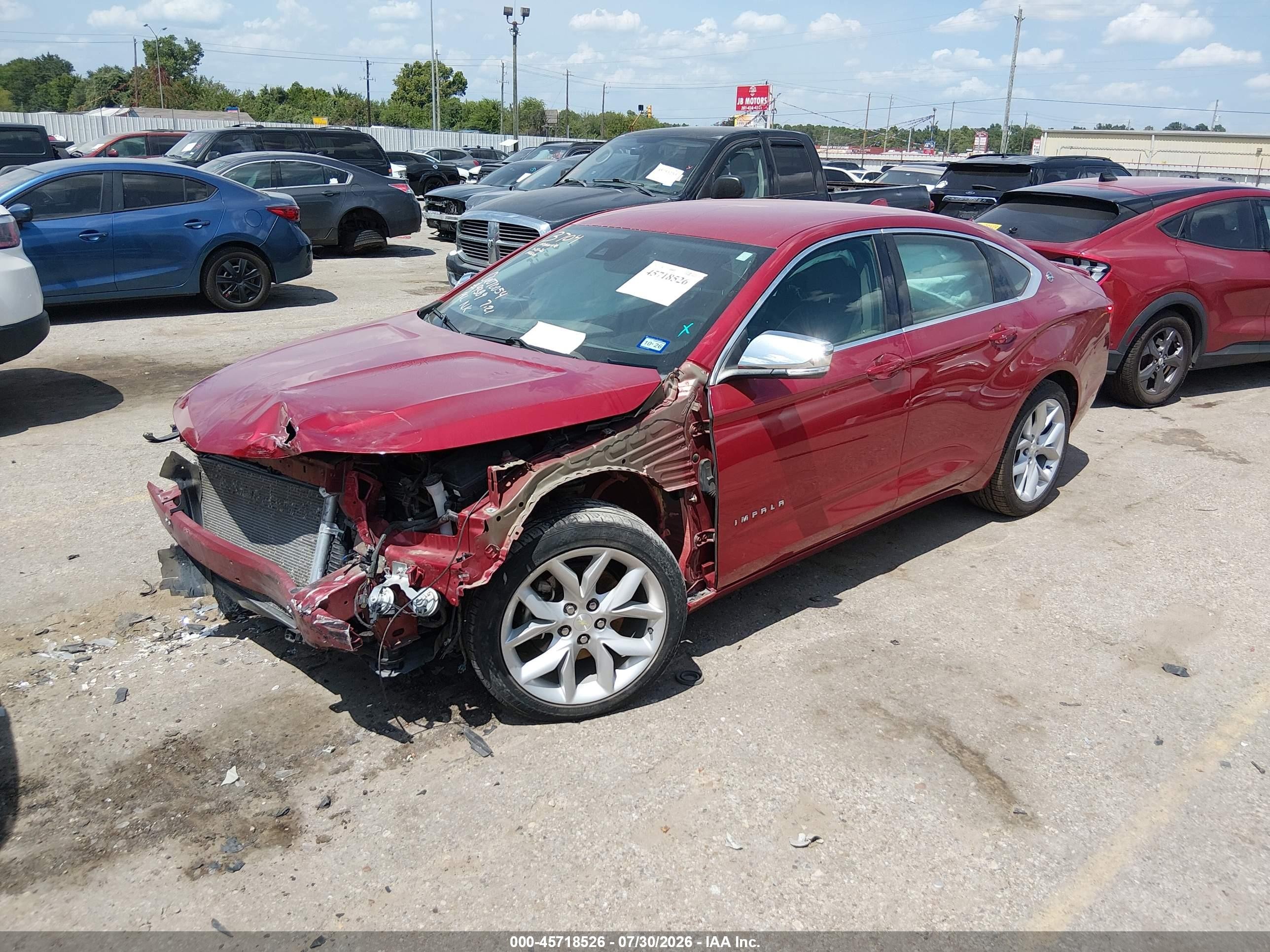 2014 Chevrolet Impala 2lt Red vin: 1G1125S36EU119389