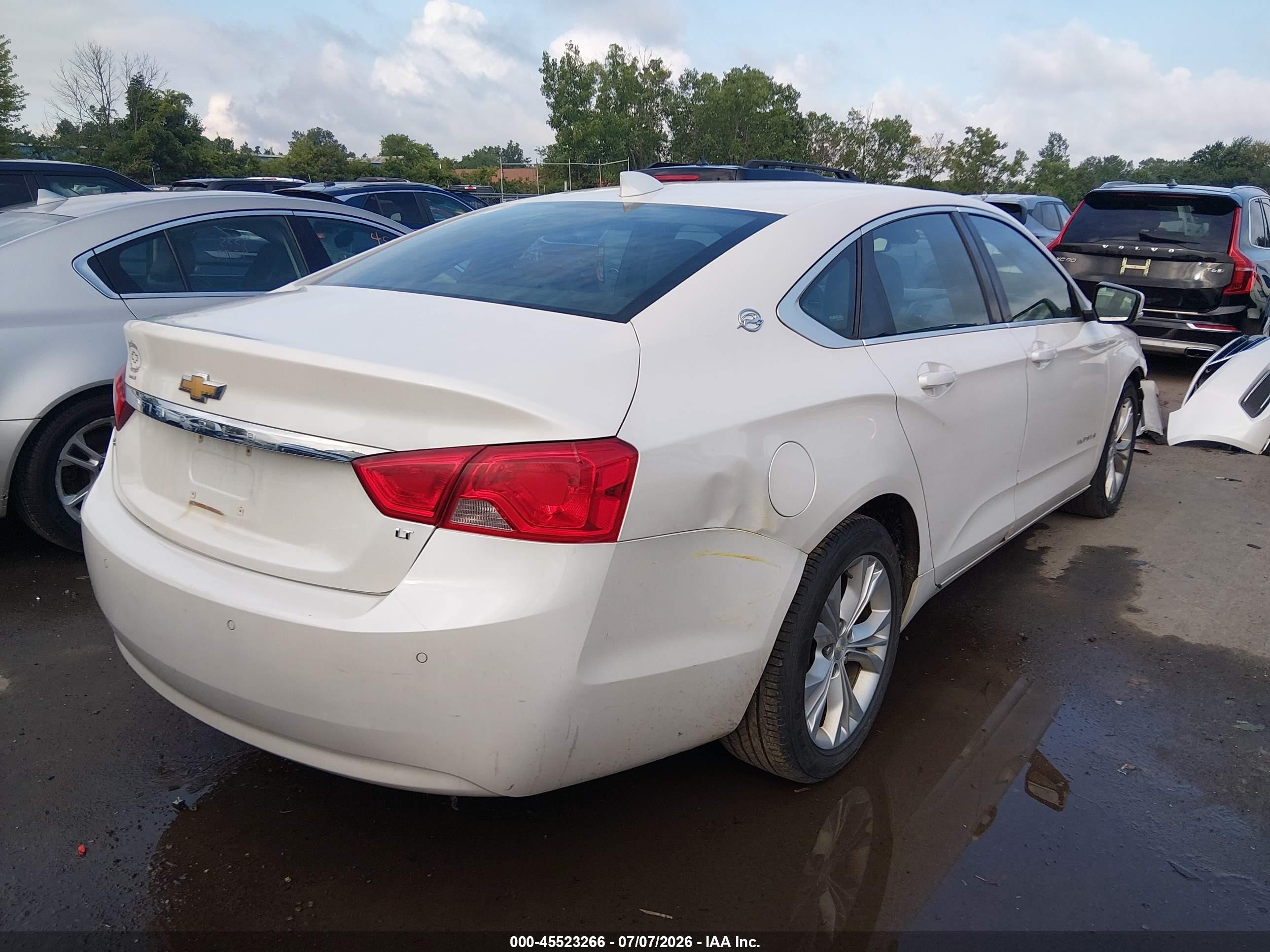 2015 Chevrolet Impala 2lt White vin: 1G1125S36FU146044
