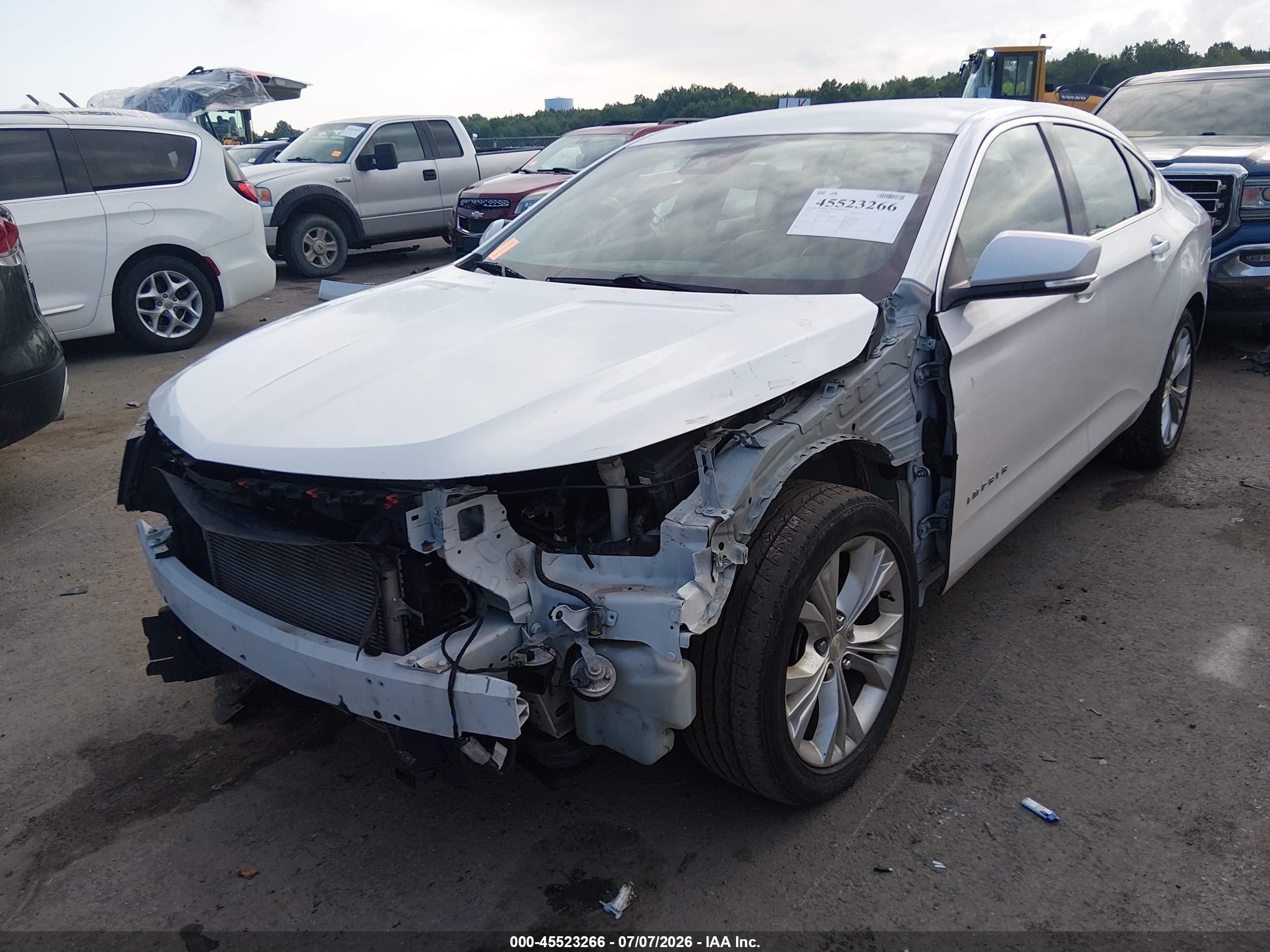 2015 Chevrolet Impala 2lt White vin: 1G1125S36FU146044
