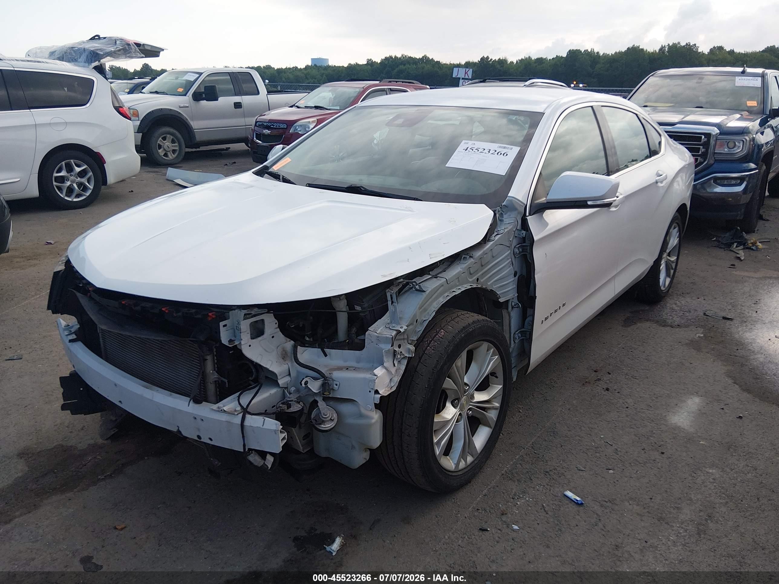 2015 Chevrolet Impala 2lt White vin: 1G1125S36FU146044