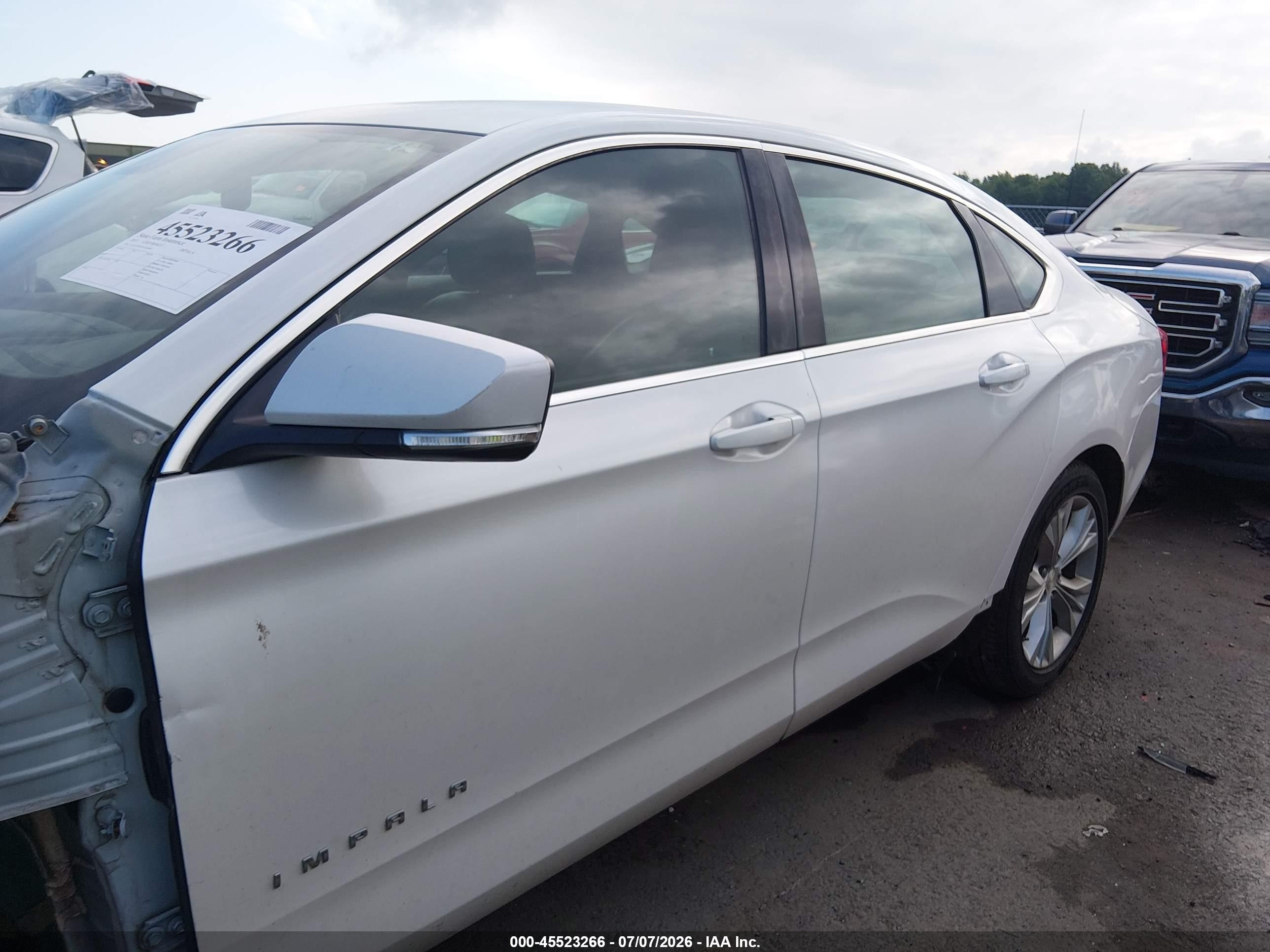 2015 Chevrolet Impala 2lt White vin: 1G1125S36FU146044