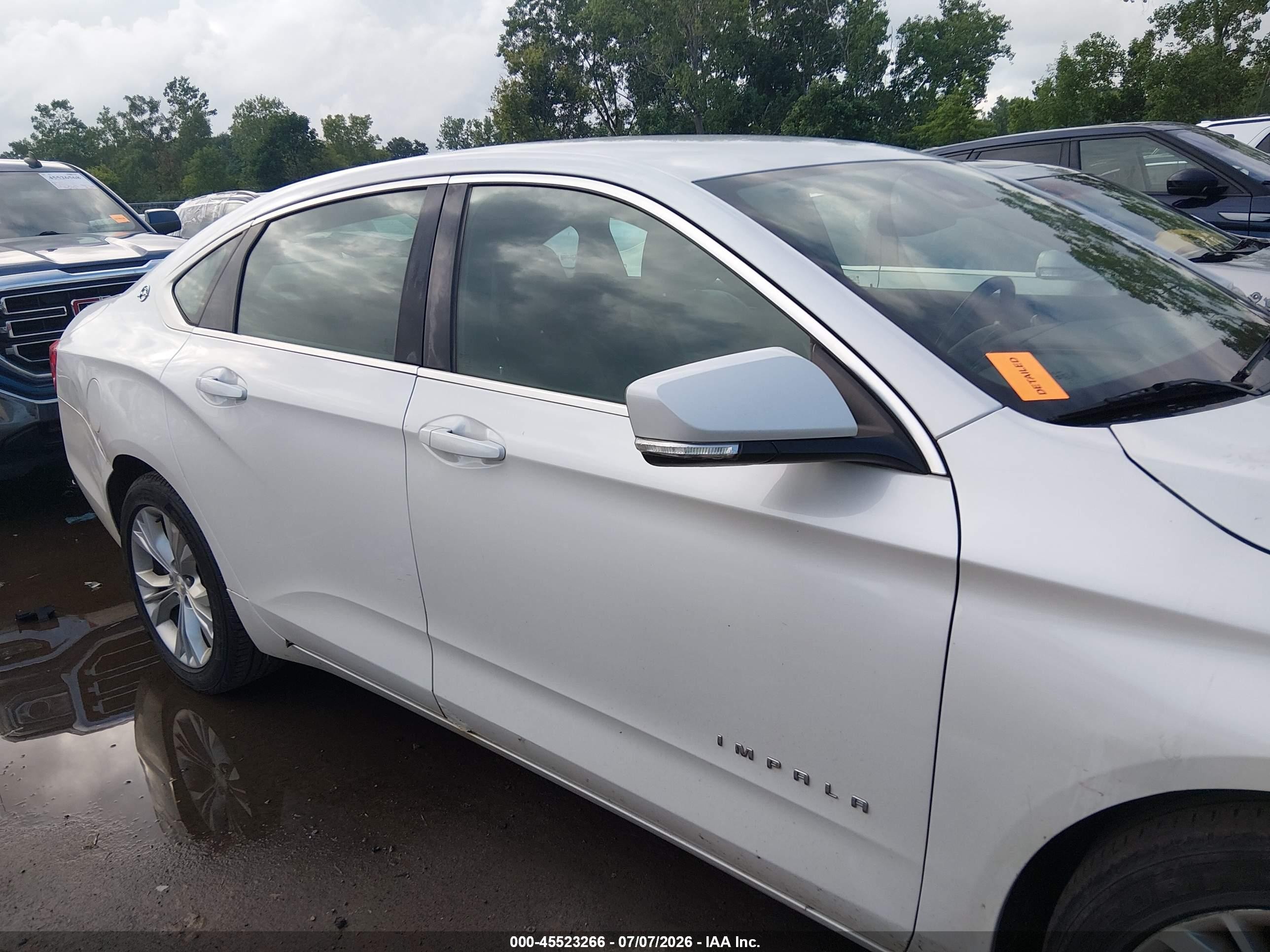 2015 Chevrolet Impala 2lt White vin: 1G1125S36FU146044