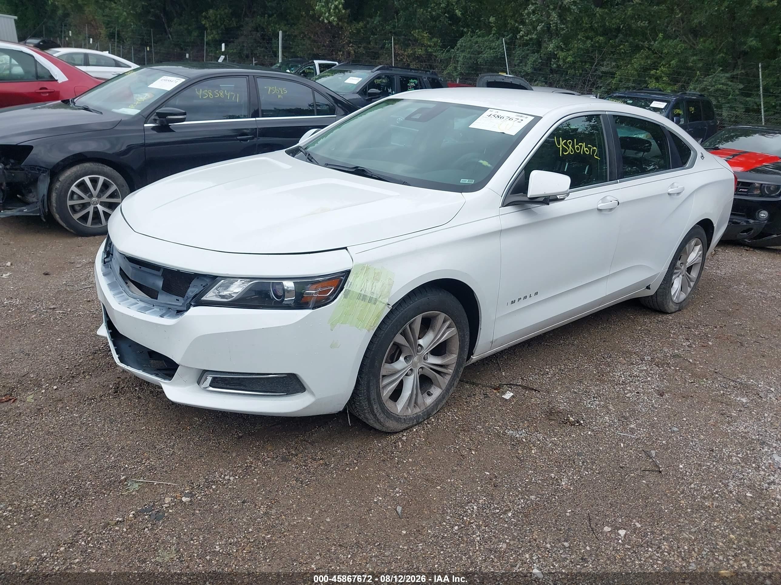 2014 Chevrolet Impala 2lt White vin: 1G1125S37EU129140