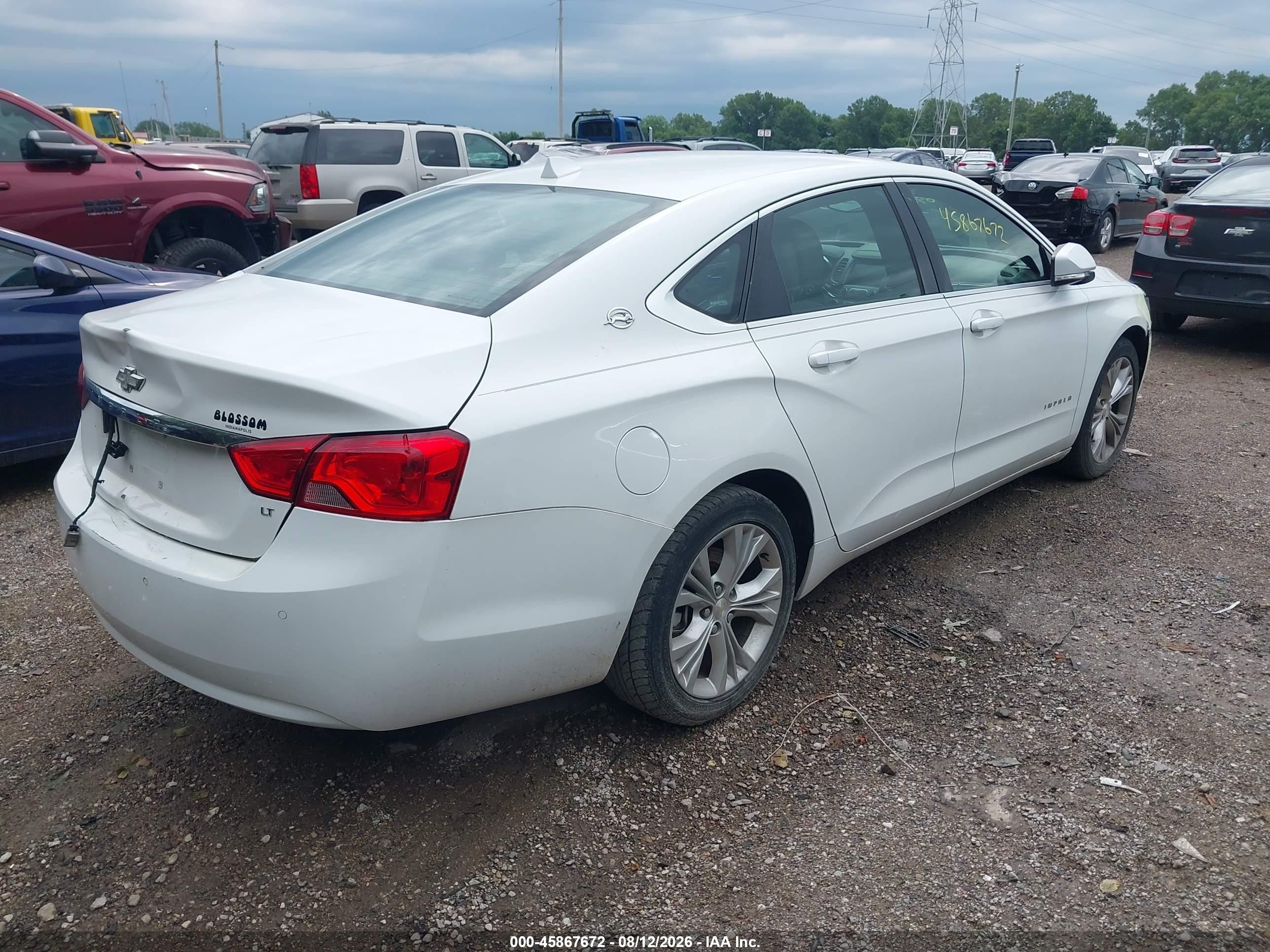 2014 Chevrolet Impala 2lt White vin: 1G1125S37EU129140