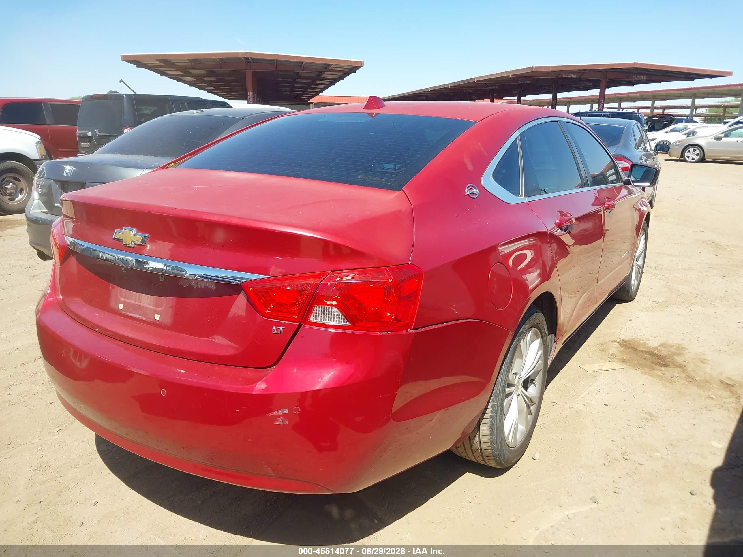2014 Chevrolet Impala 2lt Красный vin: 1G1125S37EU150117