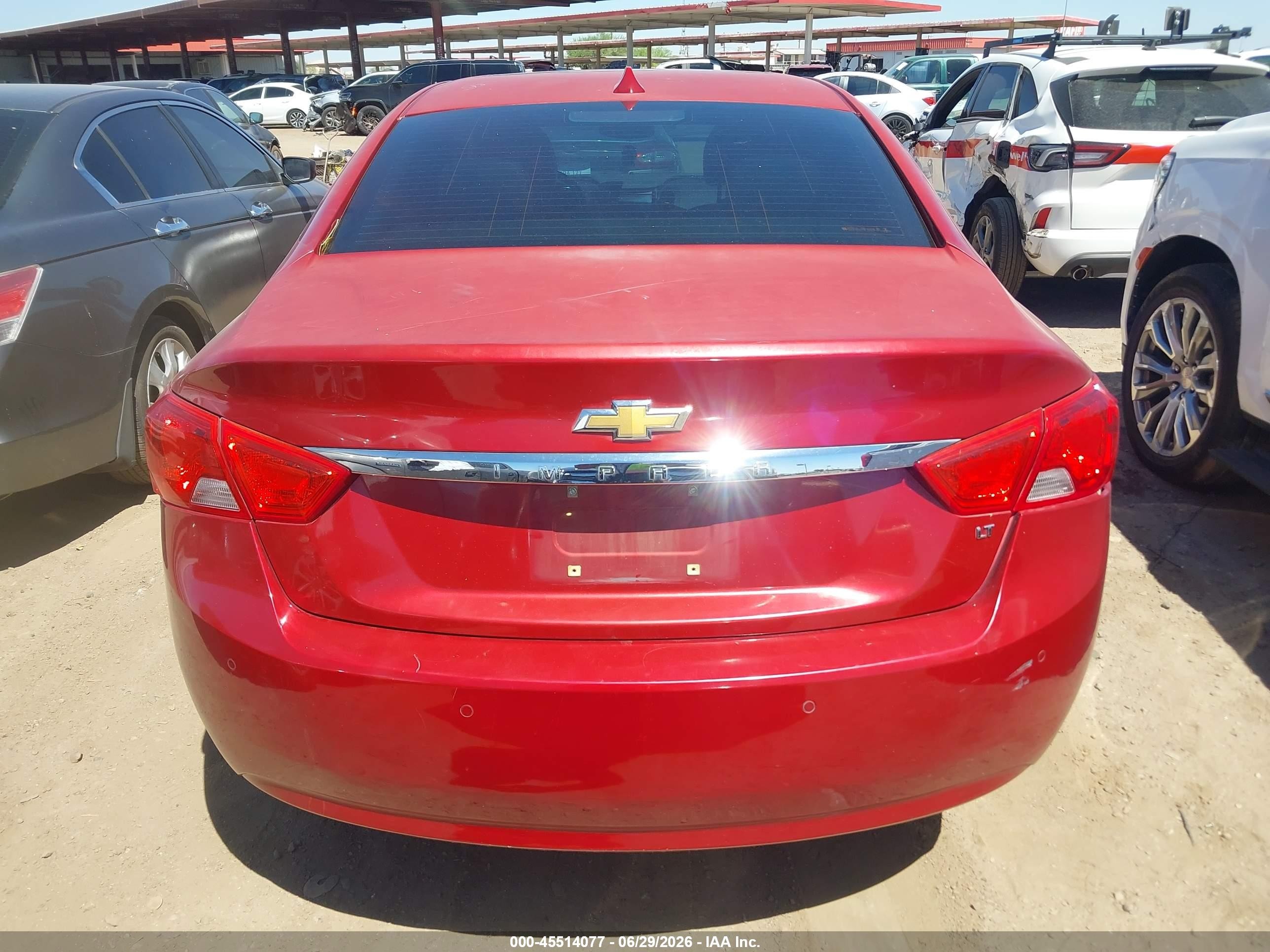 2014 Chevrolet Impala 2lt Красный vin: 1G1125S37EU150117