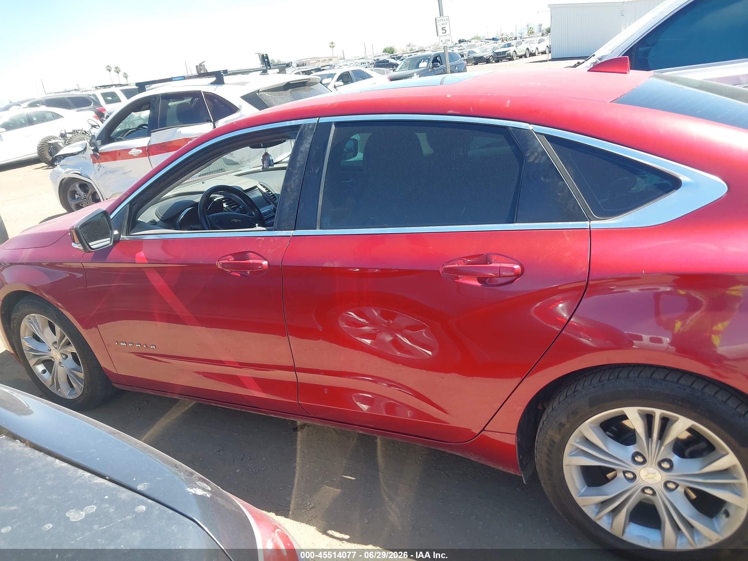 2014 Chevrolet Impala 2lt Красный vin: 1G1125S37EU150117