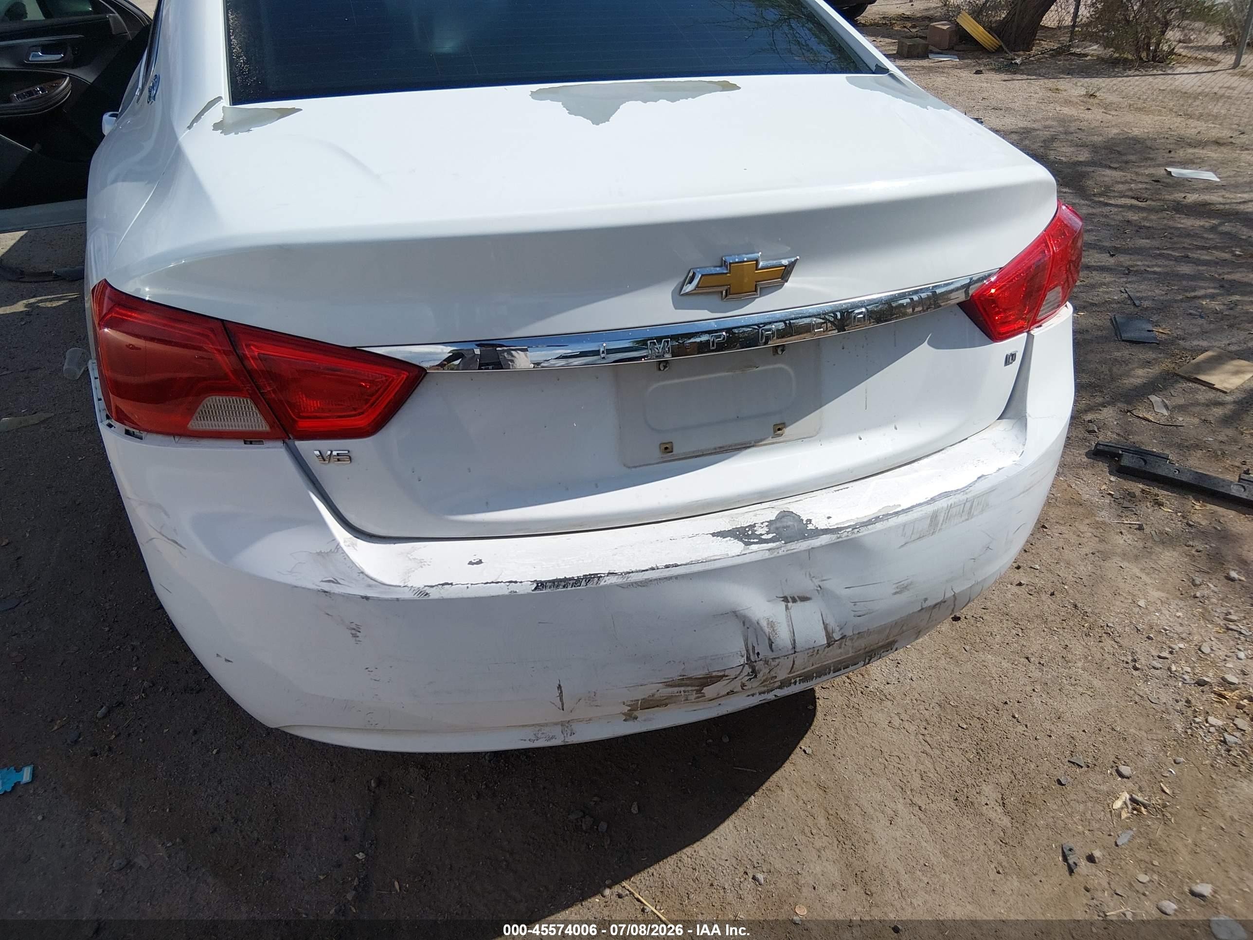 2015 Chevrolet Impala 2lt White vin: 1G1125S37FU115630