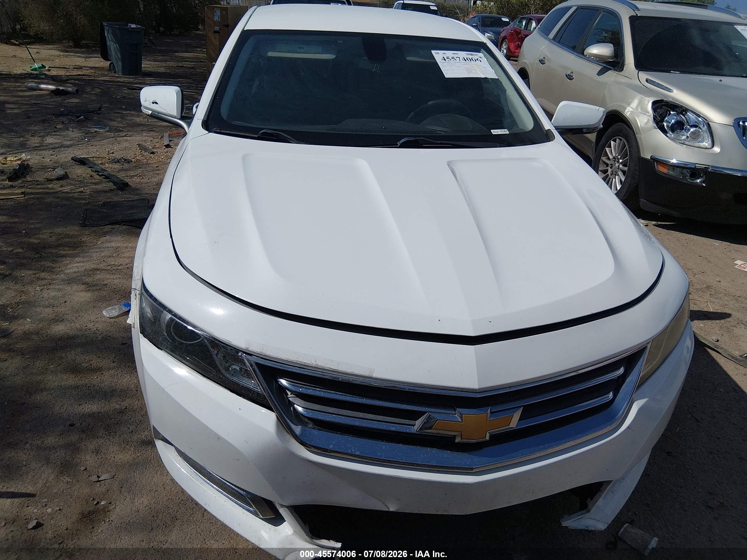 2015 Chevrolet Impala 2lt White vin: 1G1125S37FU115630