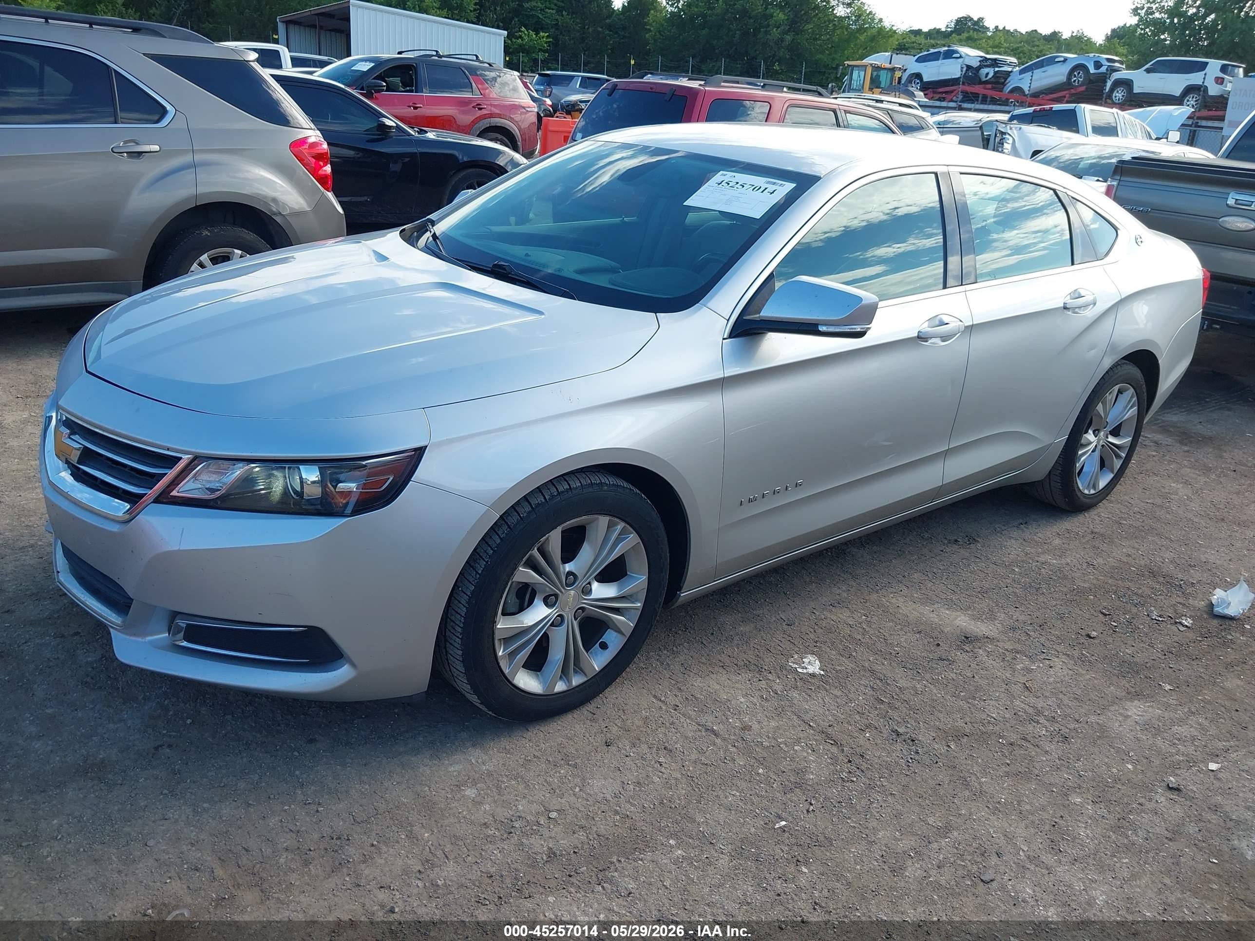 2015 Chevrolet Impala 2lt Серебряный vin: 1G1125S37FU120424