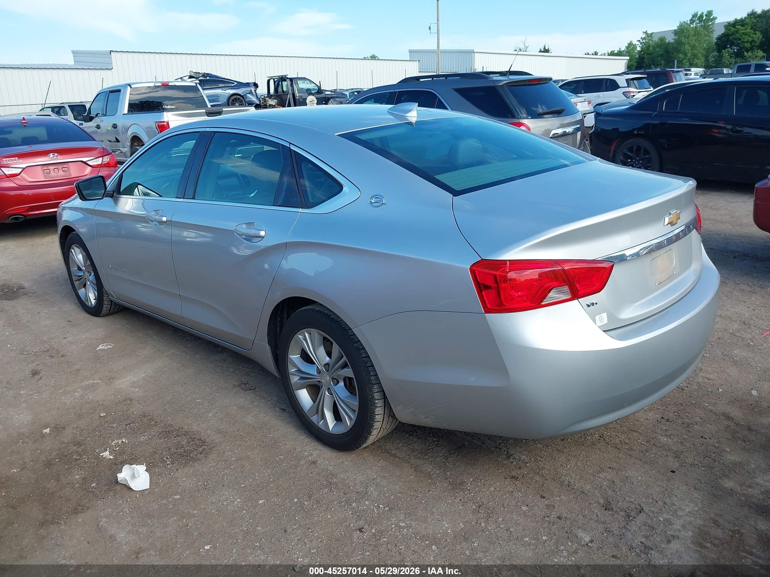 2015 Chevrolet Impala 2lt Серебряный vin: 1G1125S37FU120424