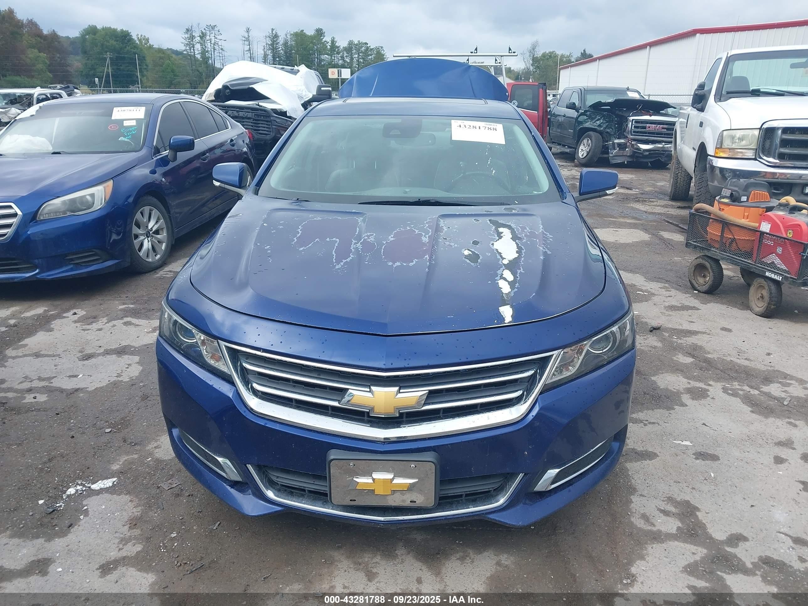 2014 Chevrolet Impala 2lt Синий vin: 1G1125S38EU138946
