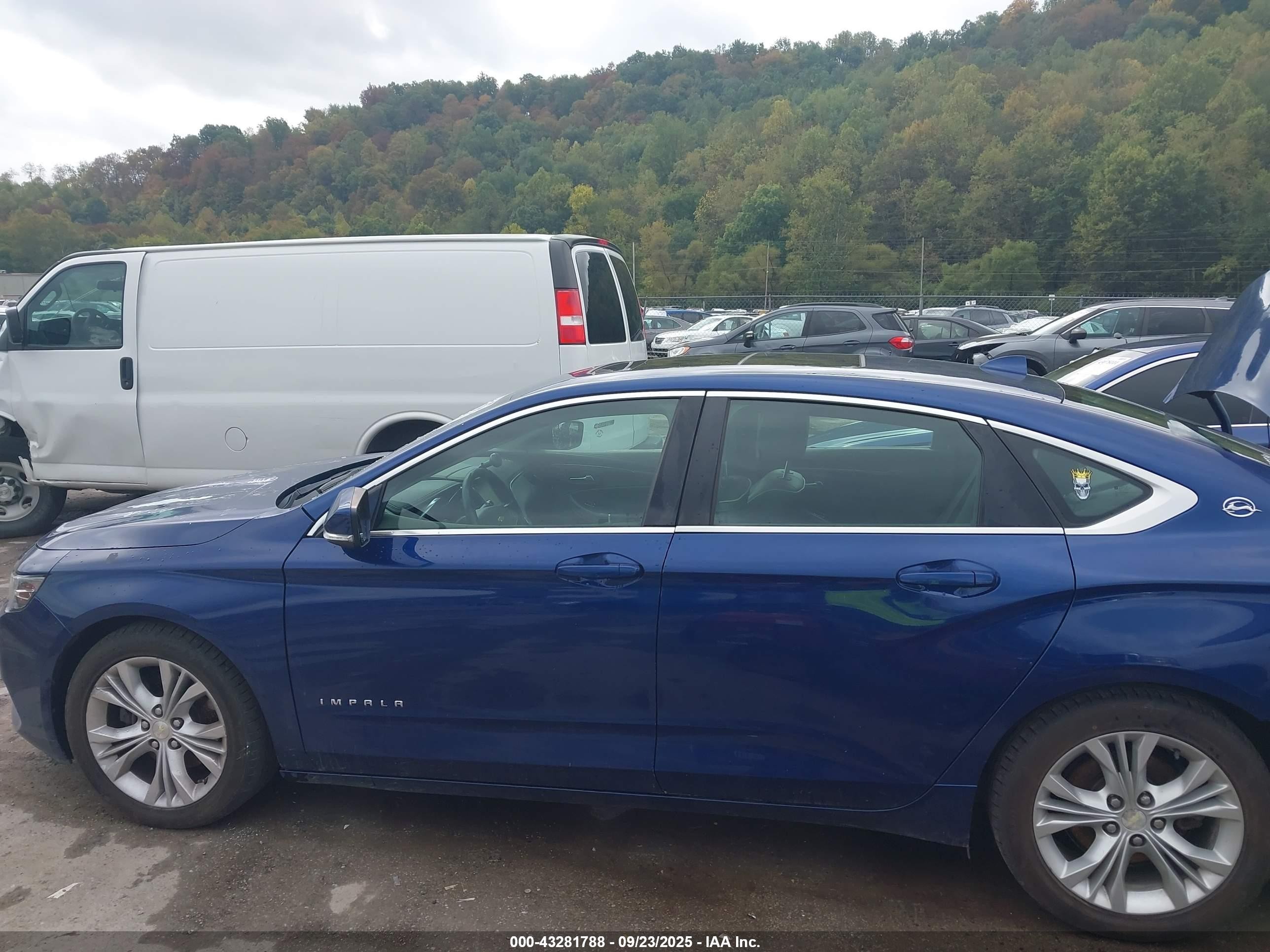 2014 Chevrolet Impala 2lt Синий vin: 1G1125S38EU138946