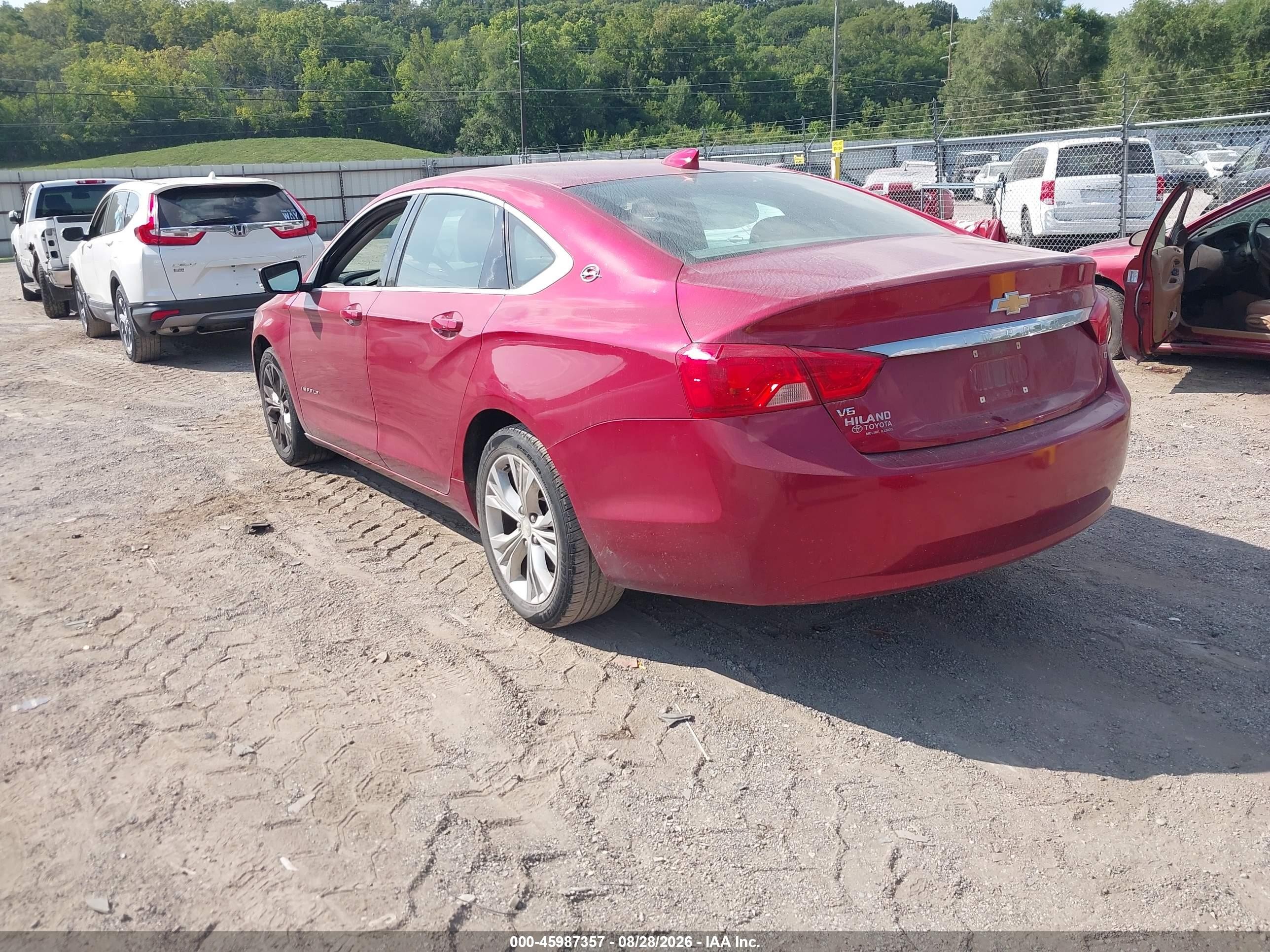 2015 Chevrolet Impala 2lt Красный vin: 1G1125S38FU122876