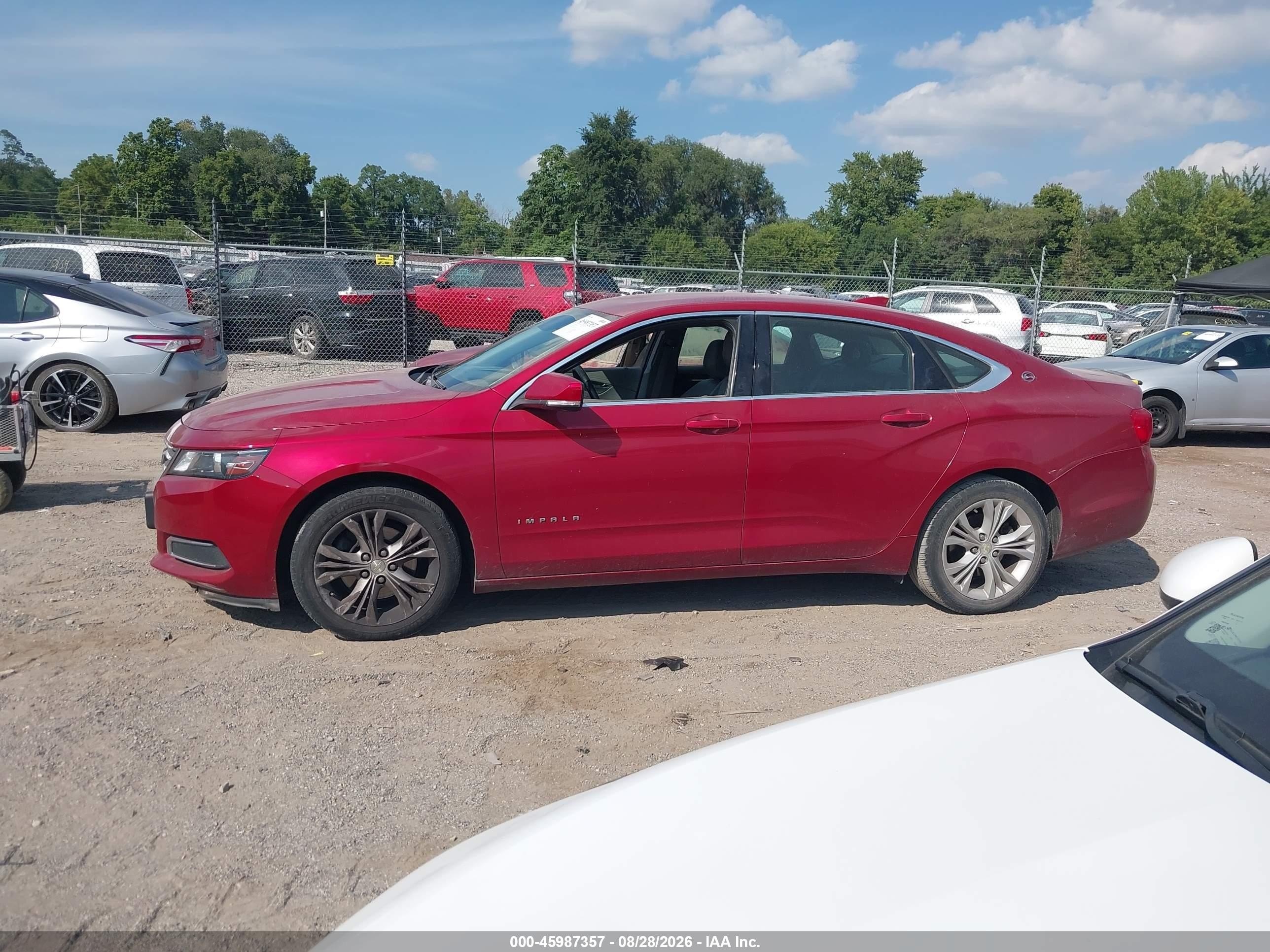 2015 Chevrolet Impala 2lt Красный vin: 1G1125S38FU122876