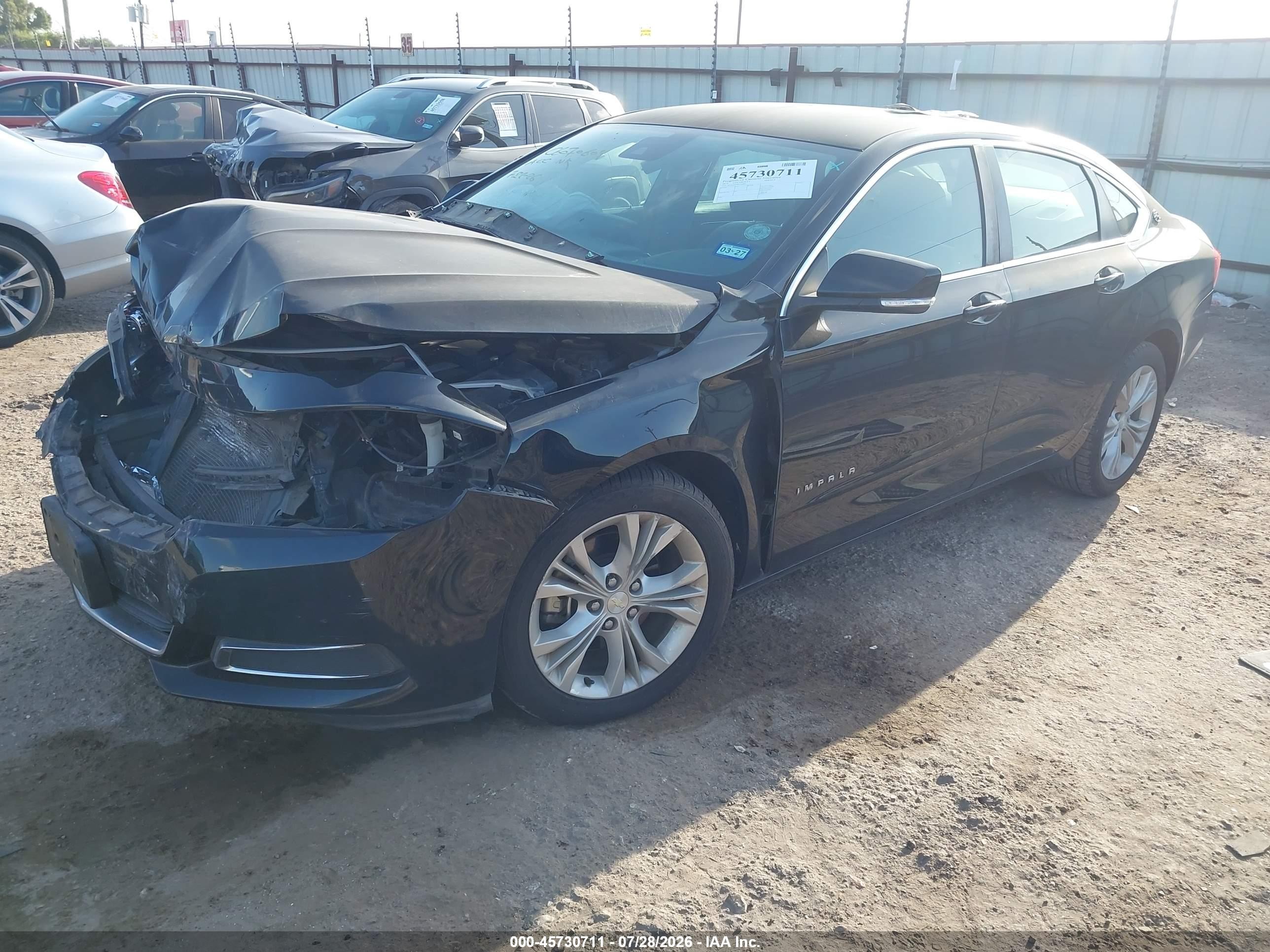 2014 Chevrolet Impala 2lt Black vin: 1G1125S39EU140995