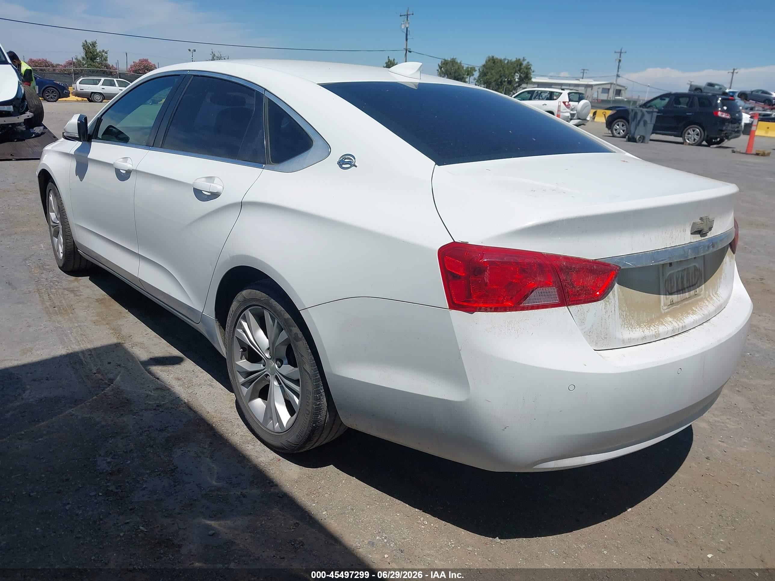 2015 Chevrolet Impala 2lt Белый vin: 1G1125S39FU100823