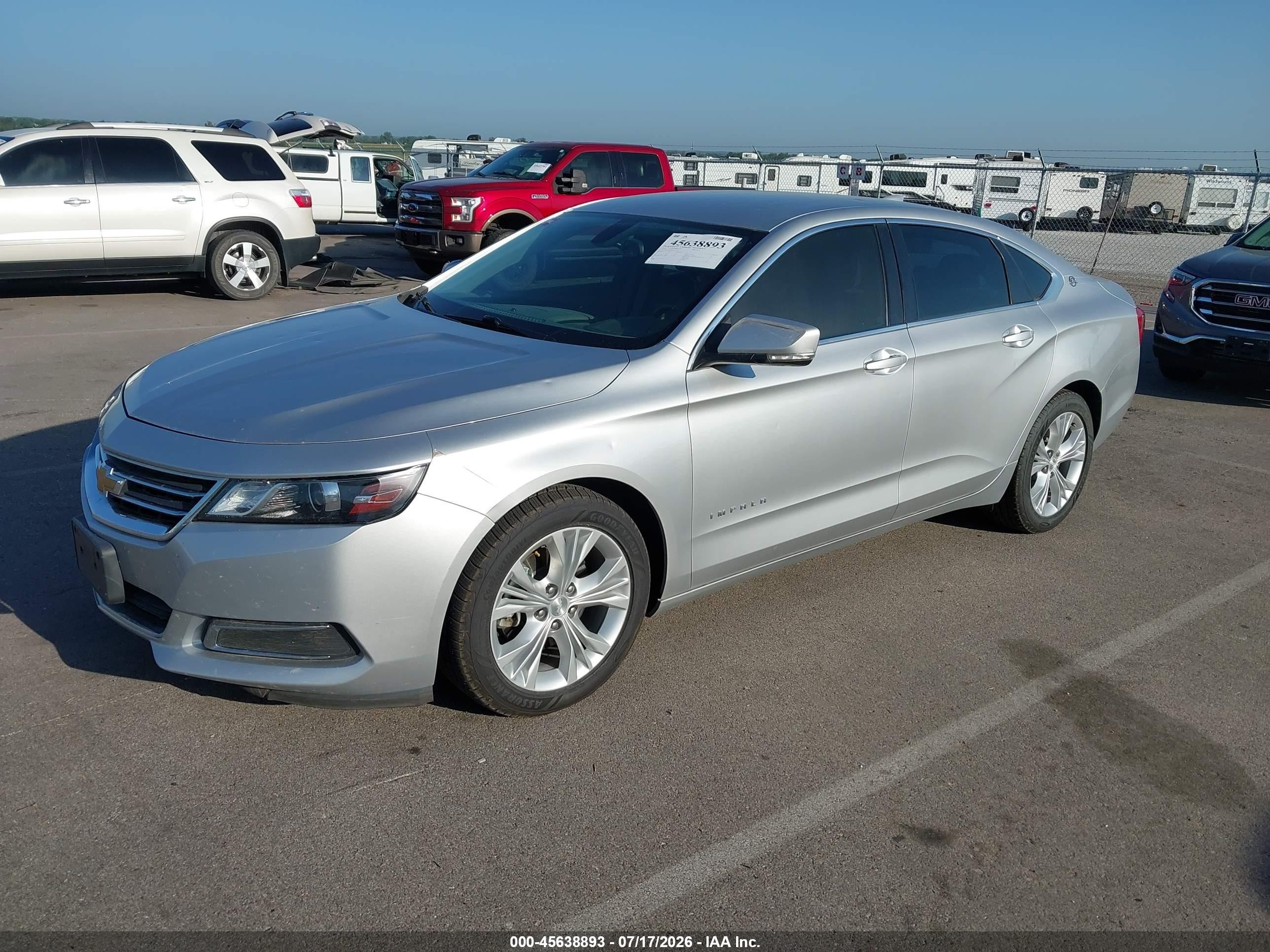 2015 Chevrolet Impala 2lt Silver vin: 1G1125S39FU131165