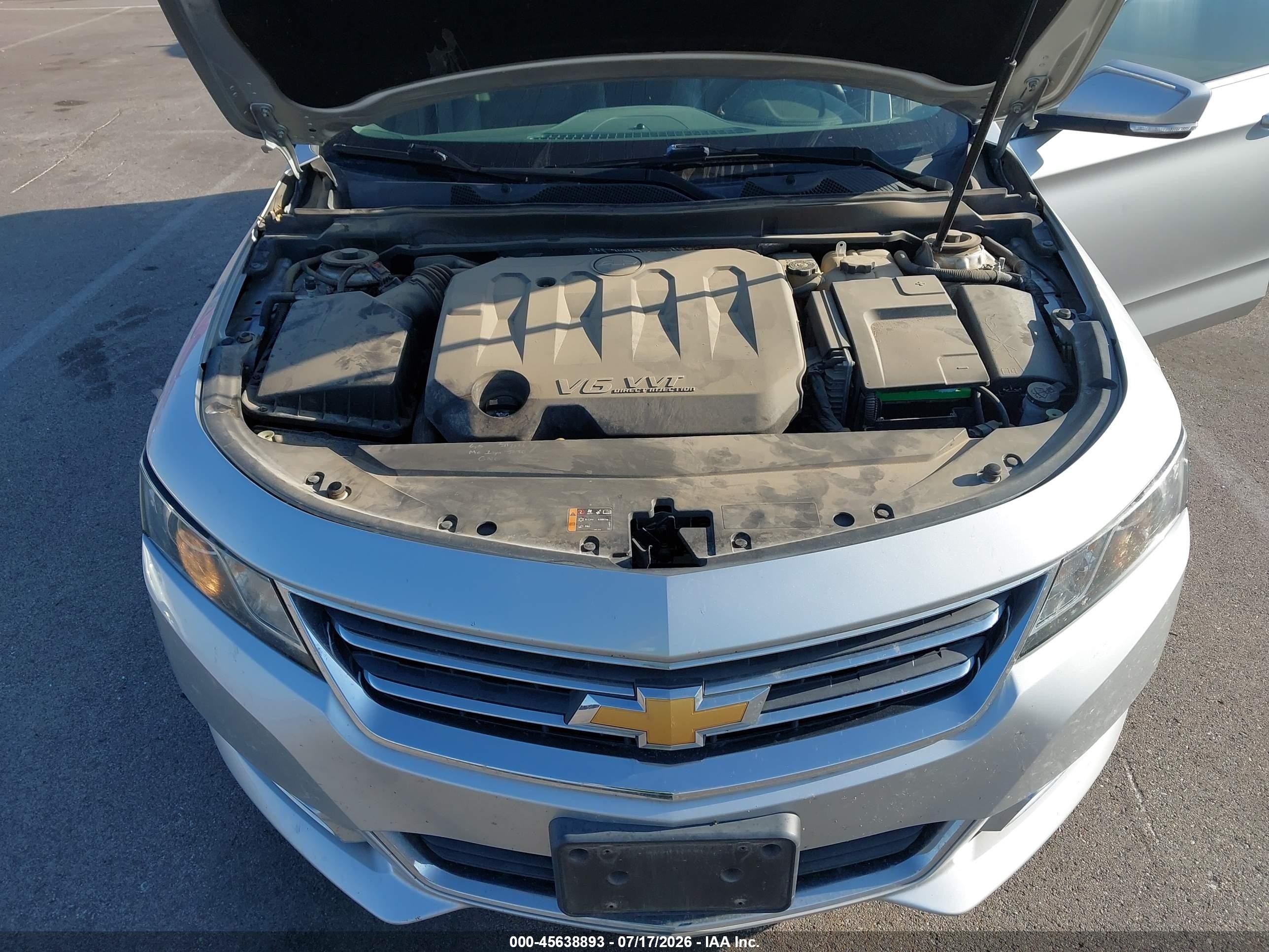 2015 Chevrolet Impala 2lt Silver vin: 1G1125S39FU131165