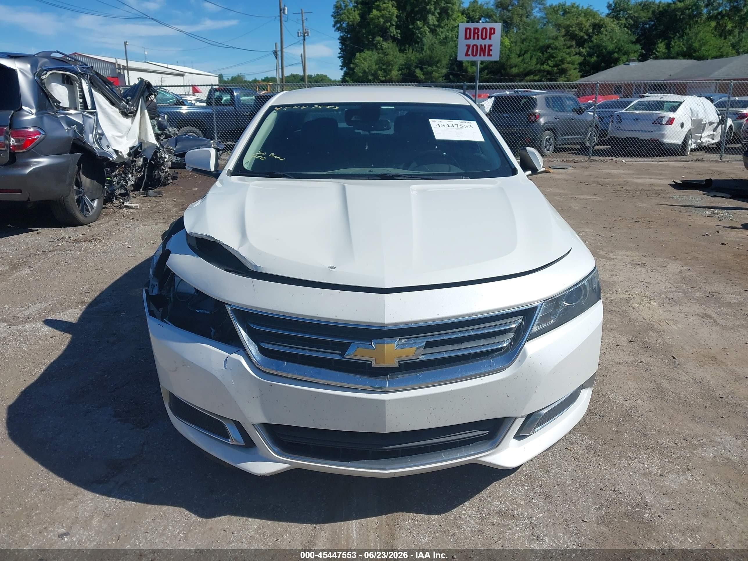 2015 Chevrolet Impala 2lt White vin: 1G1125S39FU139511