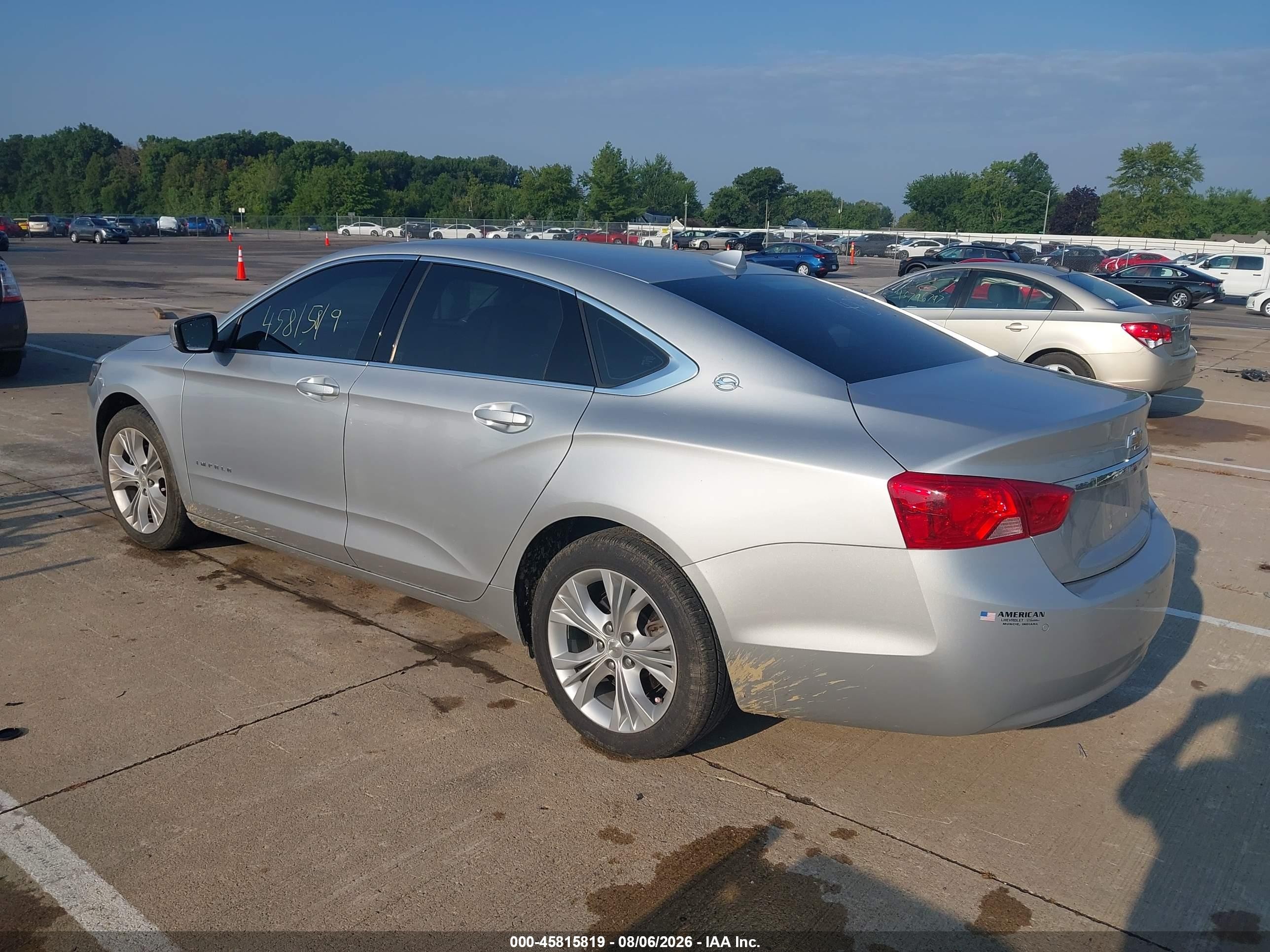 2014 Chevrolet Impala 2lt Серебряный vin: 1G1125S3XEU170278
