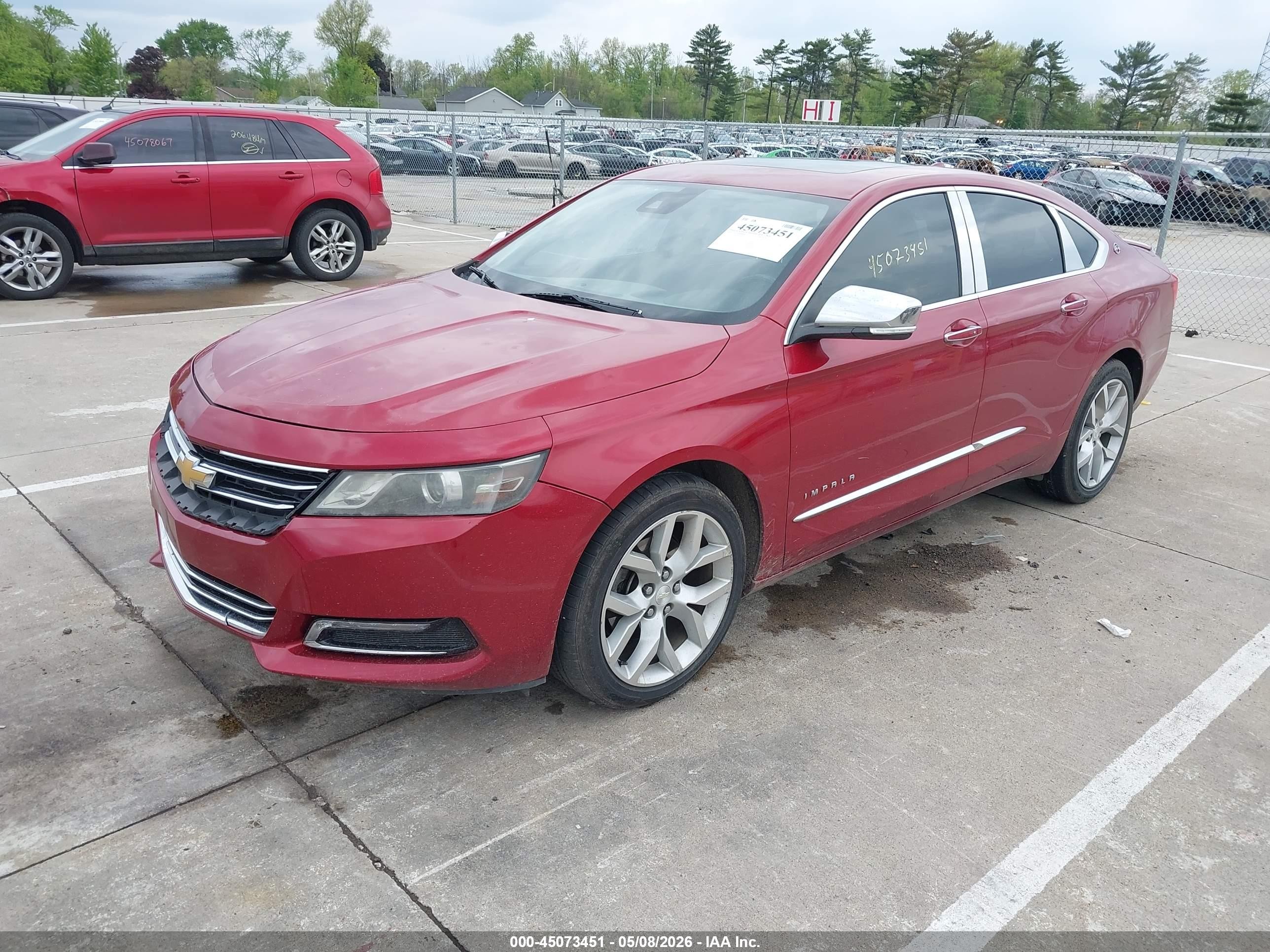2014 Chevrolet Impala 1lz Красный vin: 1G1145SL0EU131872