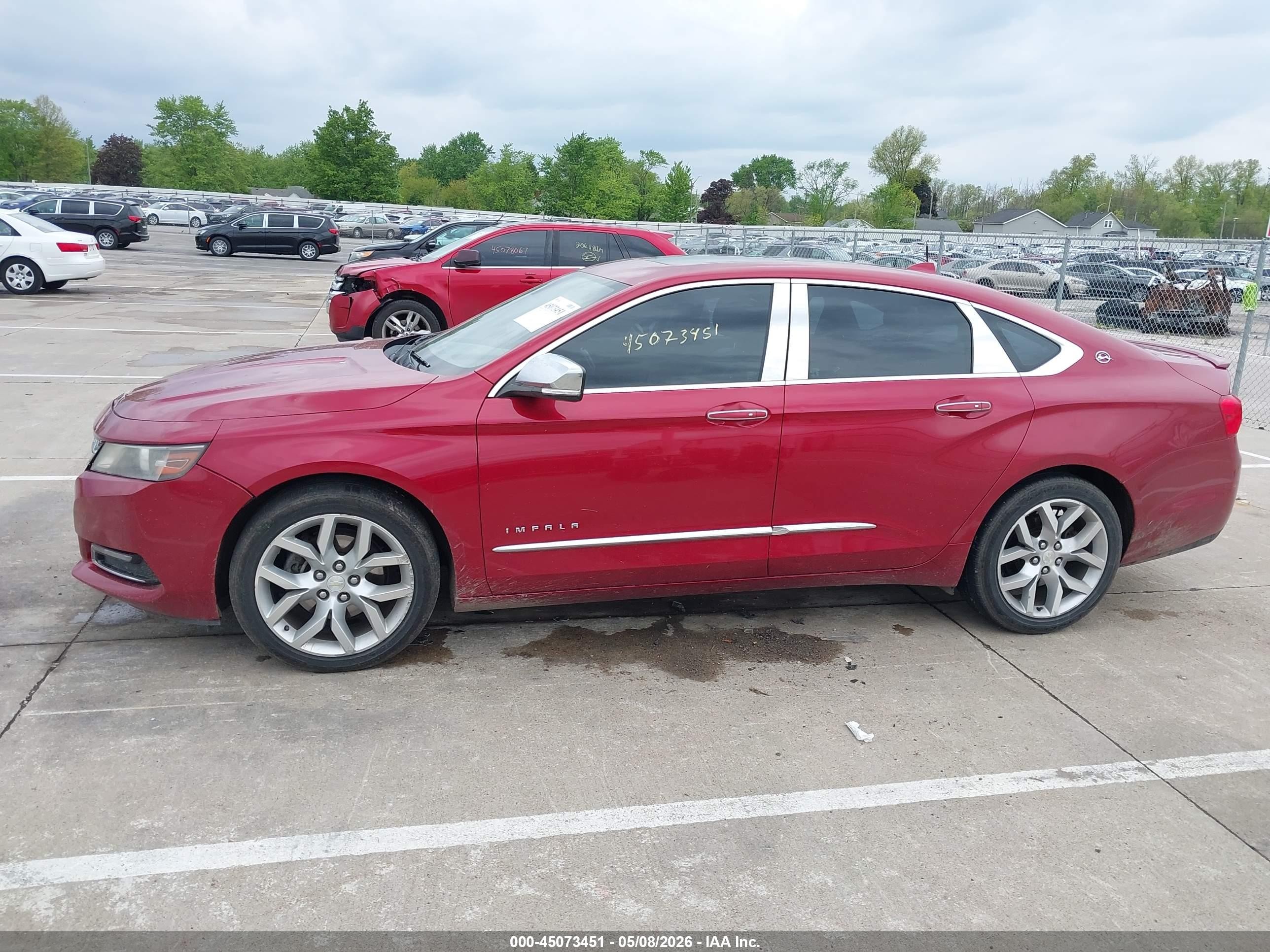 2014 Chevrolet Impala 1lz Красный vin: 1G1145SL0EU131872