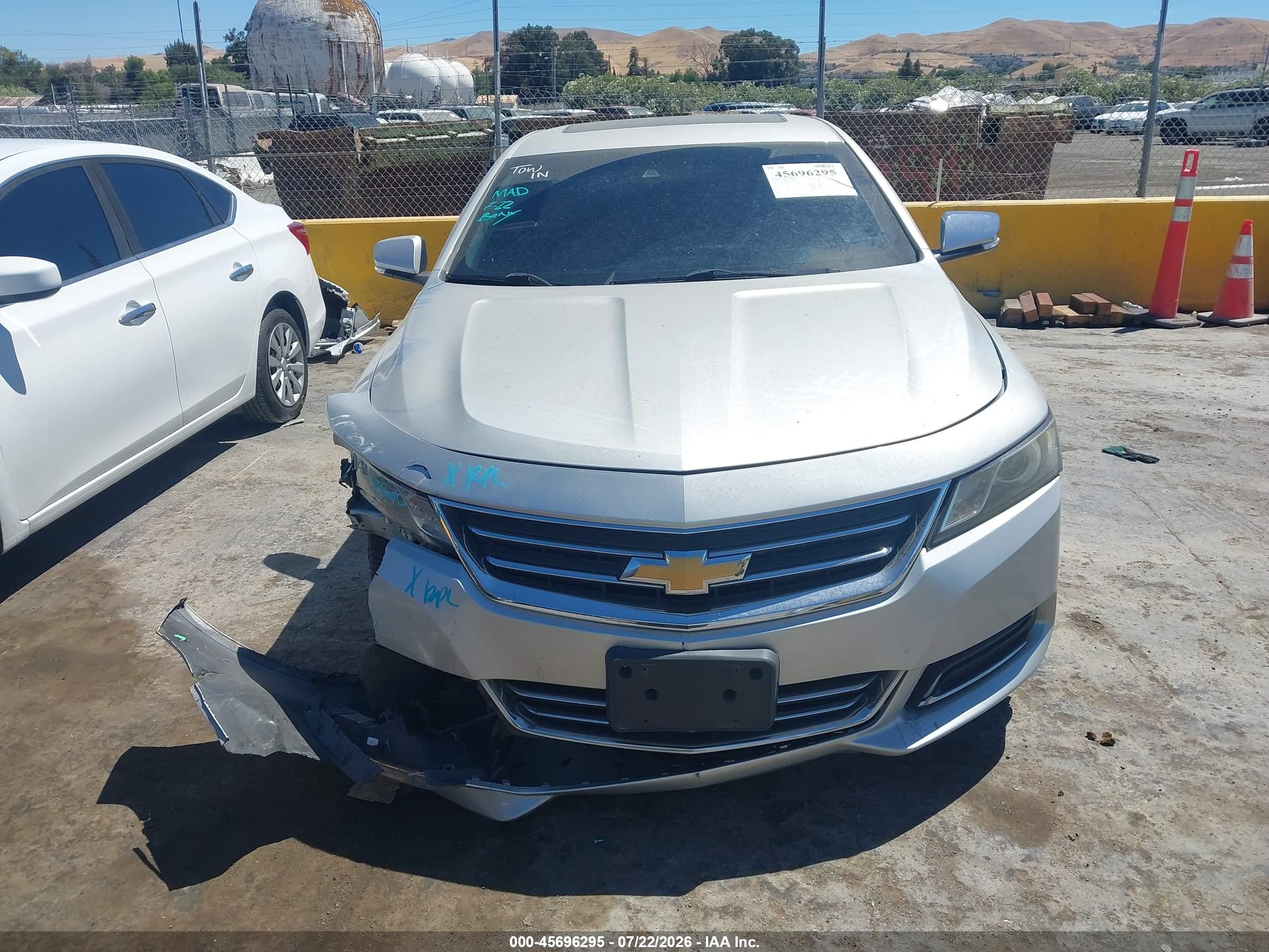 2014 Chevrolet Impala 1lz Серый vin: 1G1145SL3EU125435