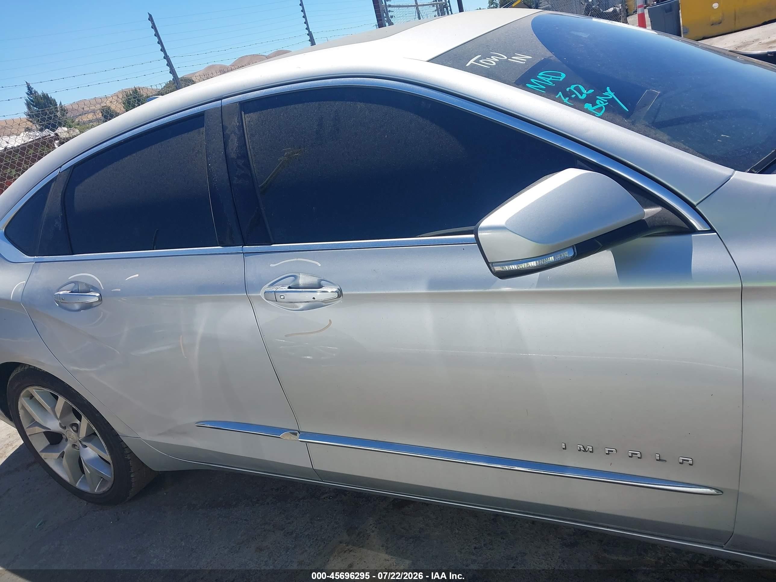2014 Chevrolet Impala 1lz Серый vin: 1G1145SL3EU125435
