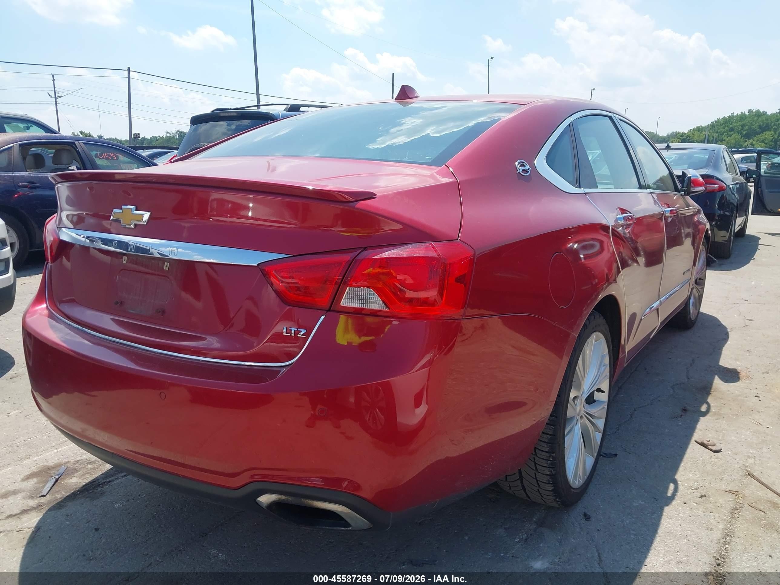 2014 Chevrolet Impala 2lz Red vin: 1G1155S31EU114379