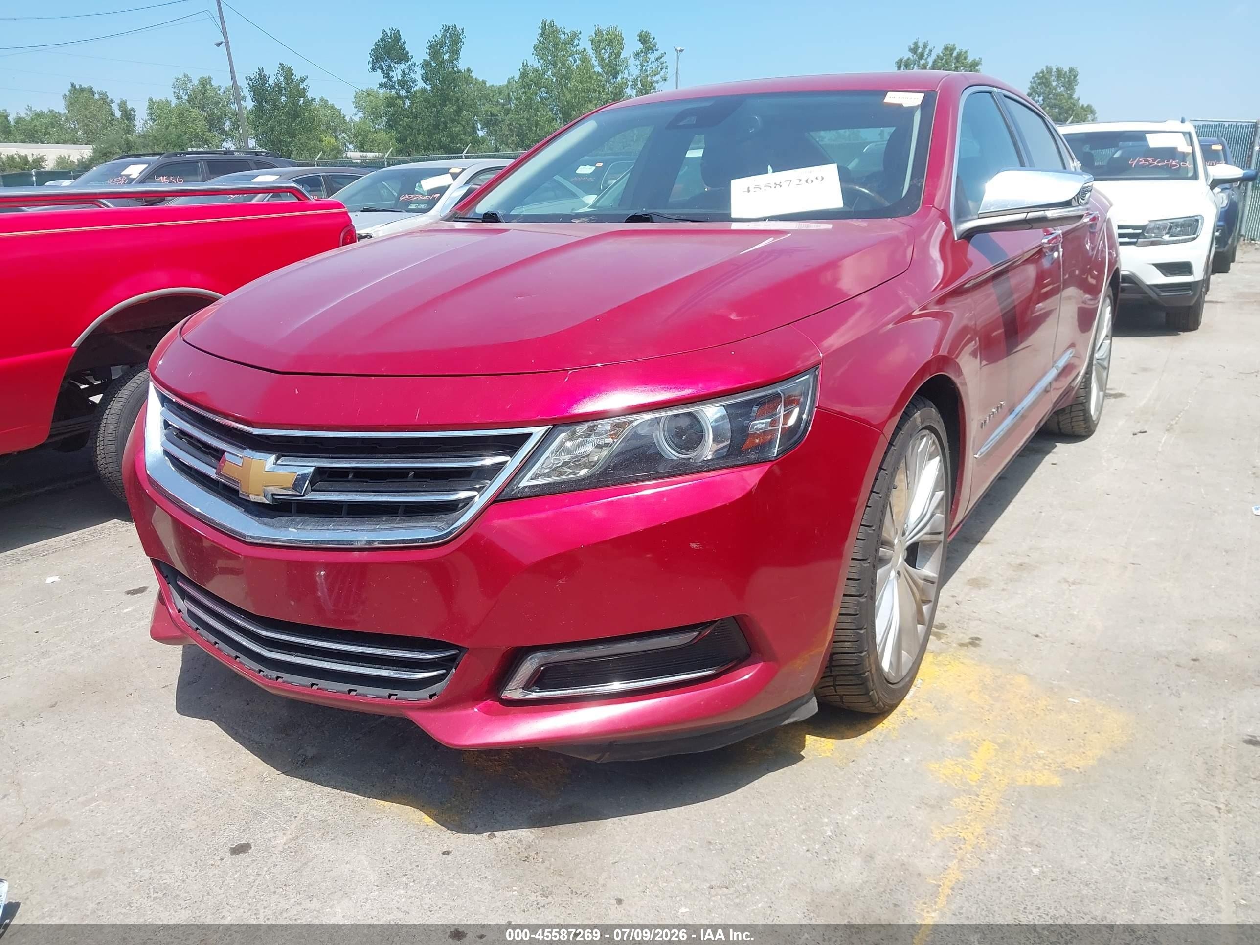 2014 Chevrolet Impala 2lz Red vin: 1G1155S31EU114379
