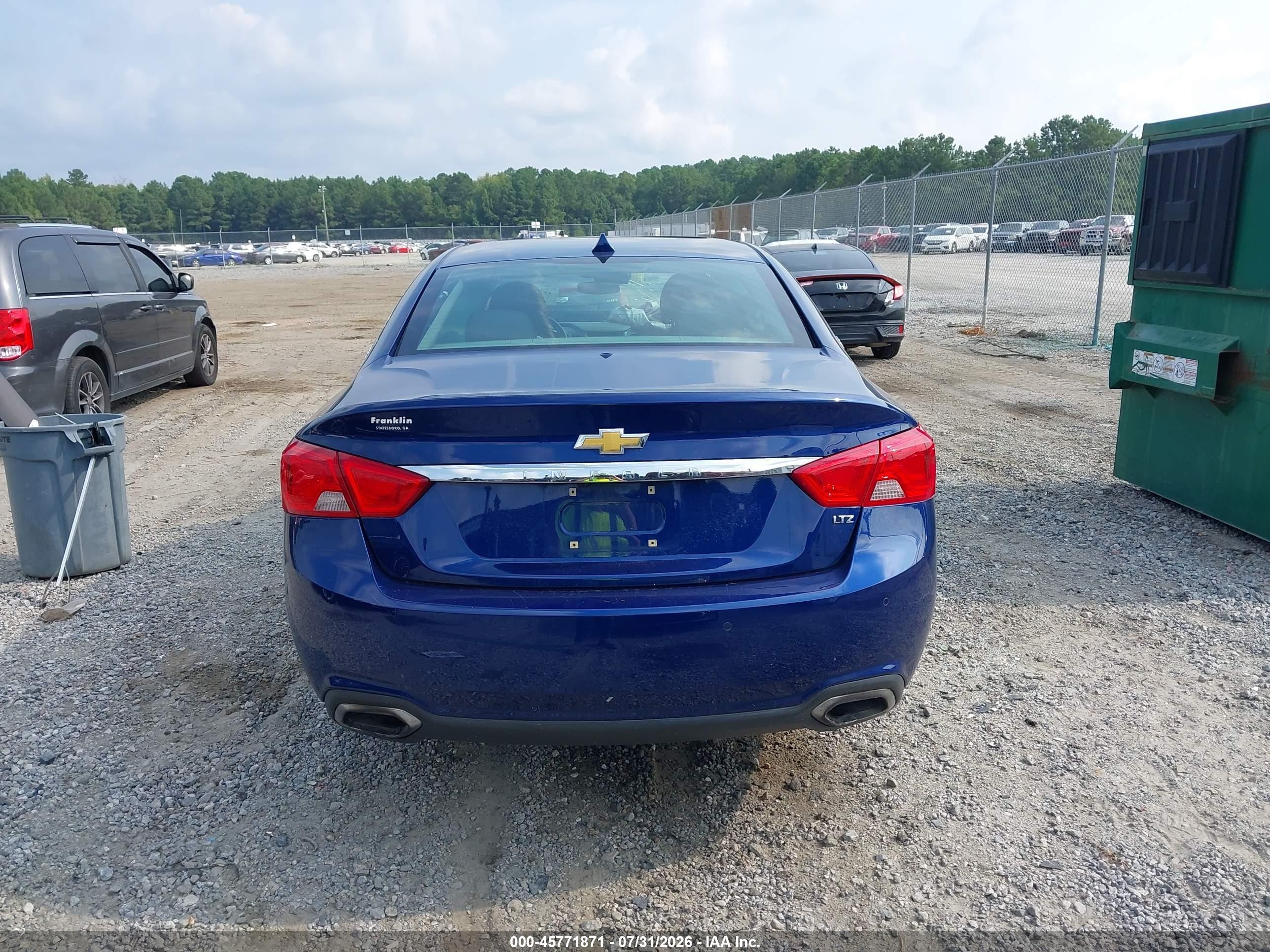 2014 Chevrolet Impala 2lz Blue vin: 1G1155S32EU147536